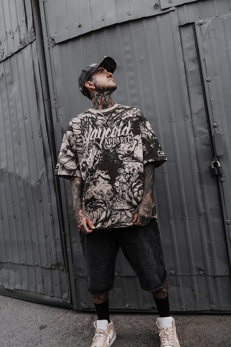 Bloomwound (Allover) - Heavy Oversized T-Shirt (250GSM) Image 7