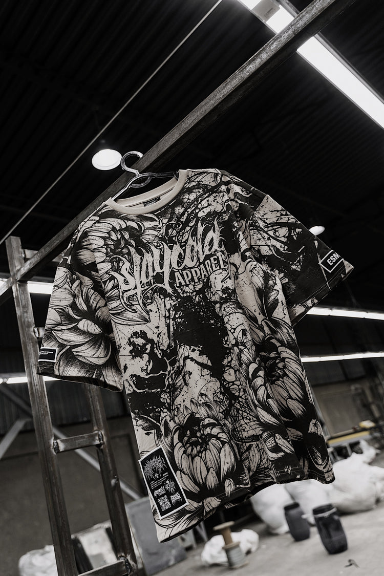 Bloomwound (Allover) - Heavy Oversized T-Shirt (250GSM) Image 6