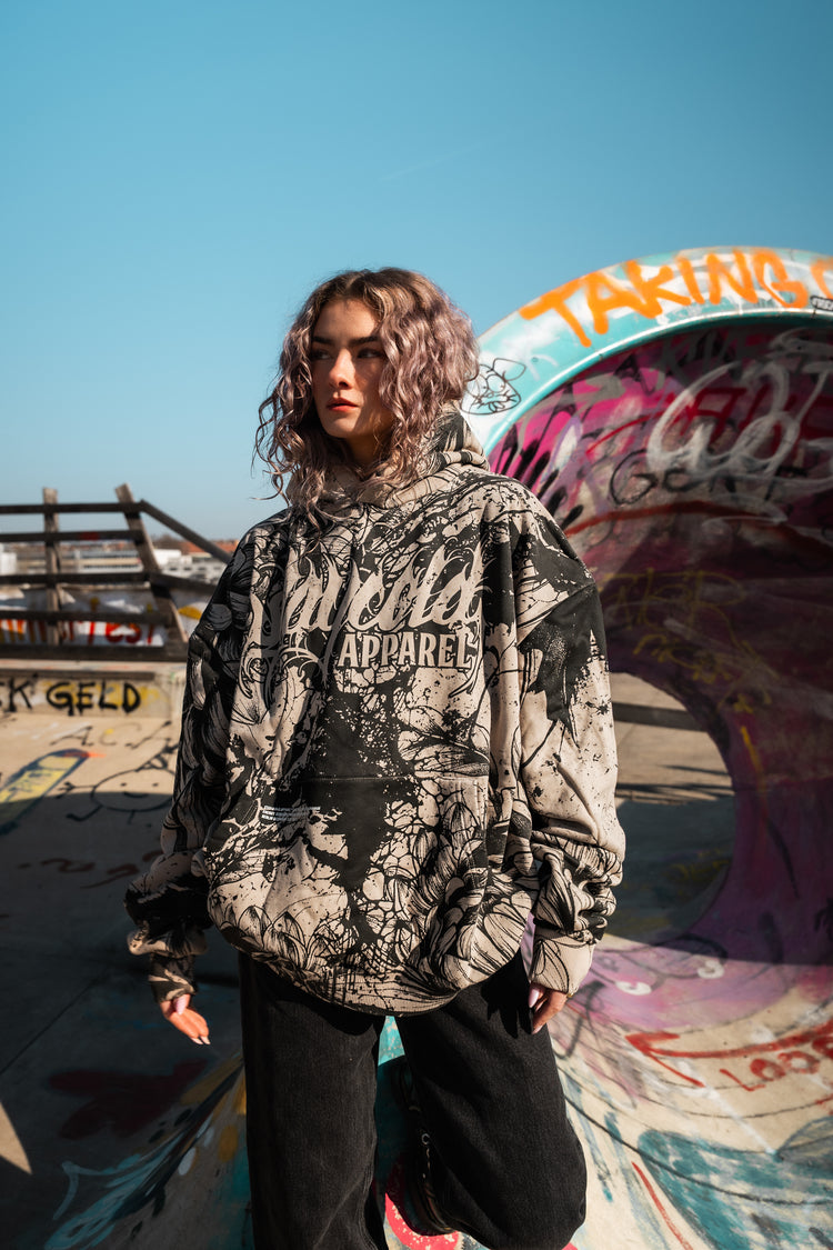 Bloomwound (allover) - Oversized Hoodie (350GSM) Image 6