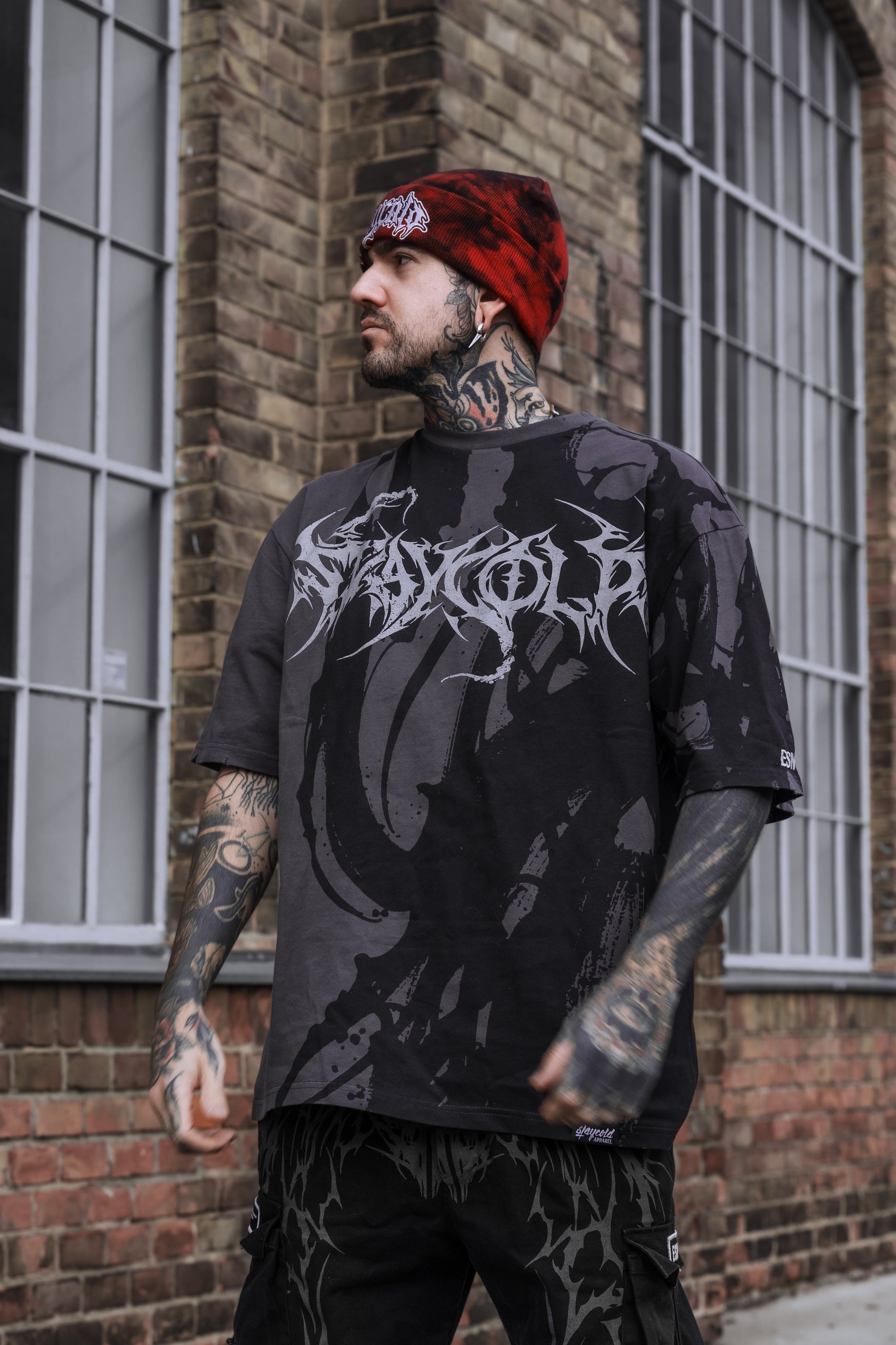 Bride Of The Maw (Black Acid Washed) - Oversized T-Shirt (200GSM)