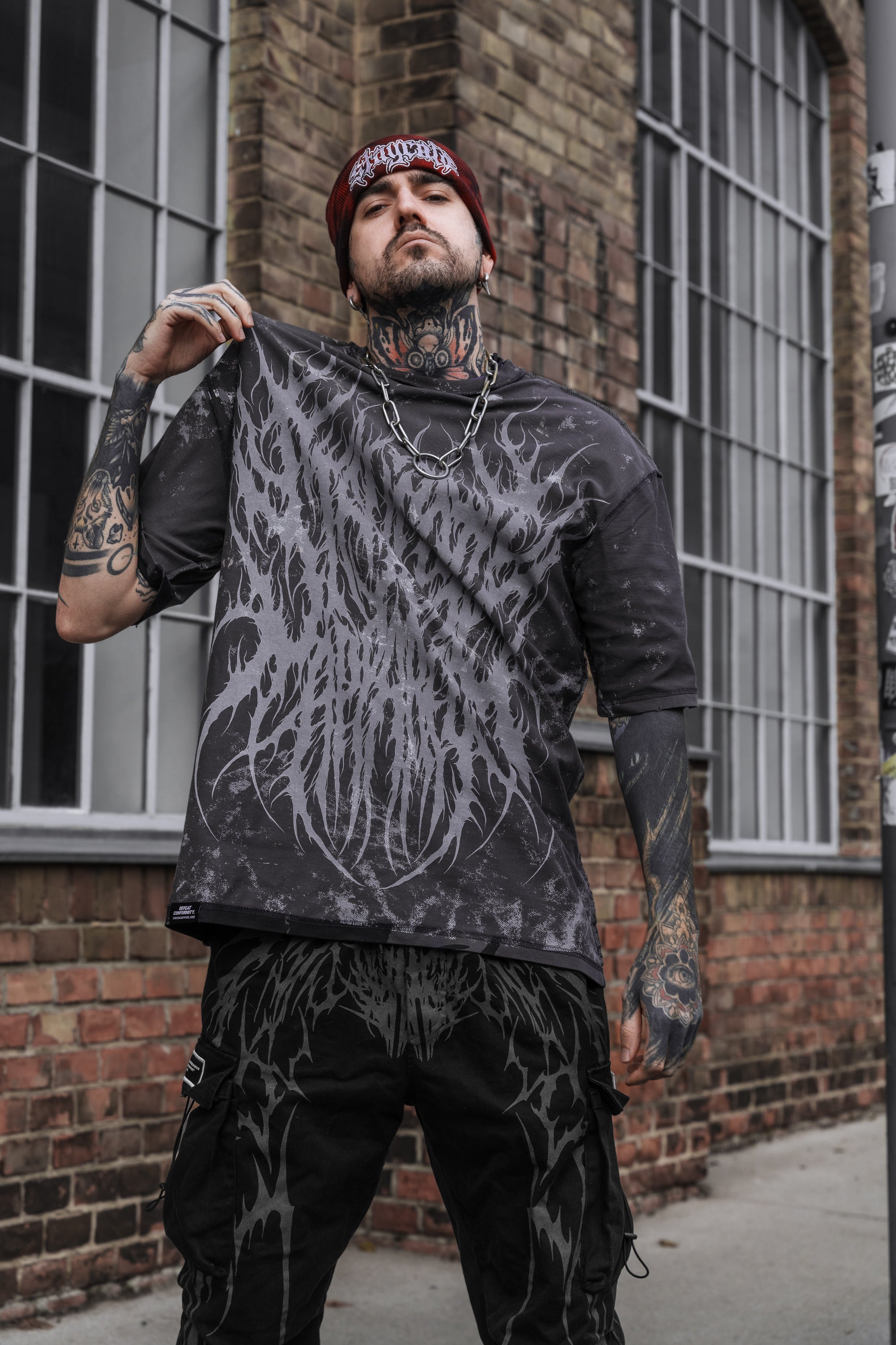 Bride Of The Maw (Black Acid Washed) - Oversized T-Shirt (200GSM)