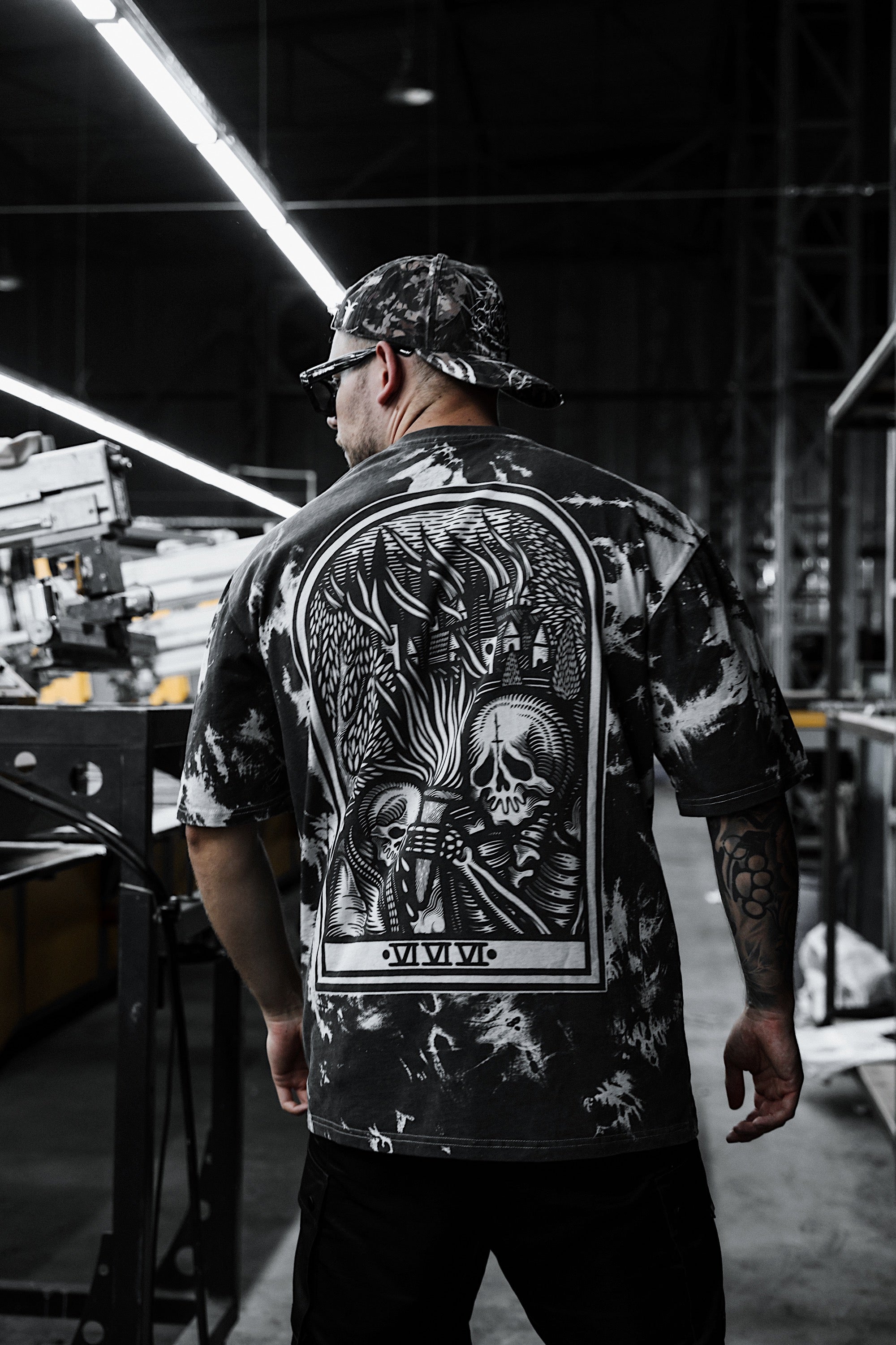 Burn Your Bridges - Oversized T-Shirt (Grey Bleached)