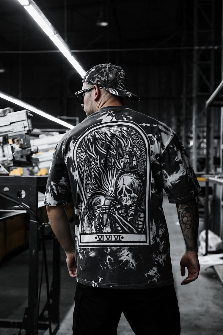 Burn Your Bridges - Oversized T-Shirt (Grey Bleached)