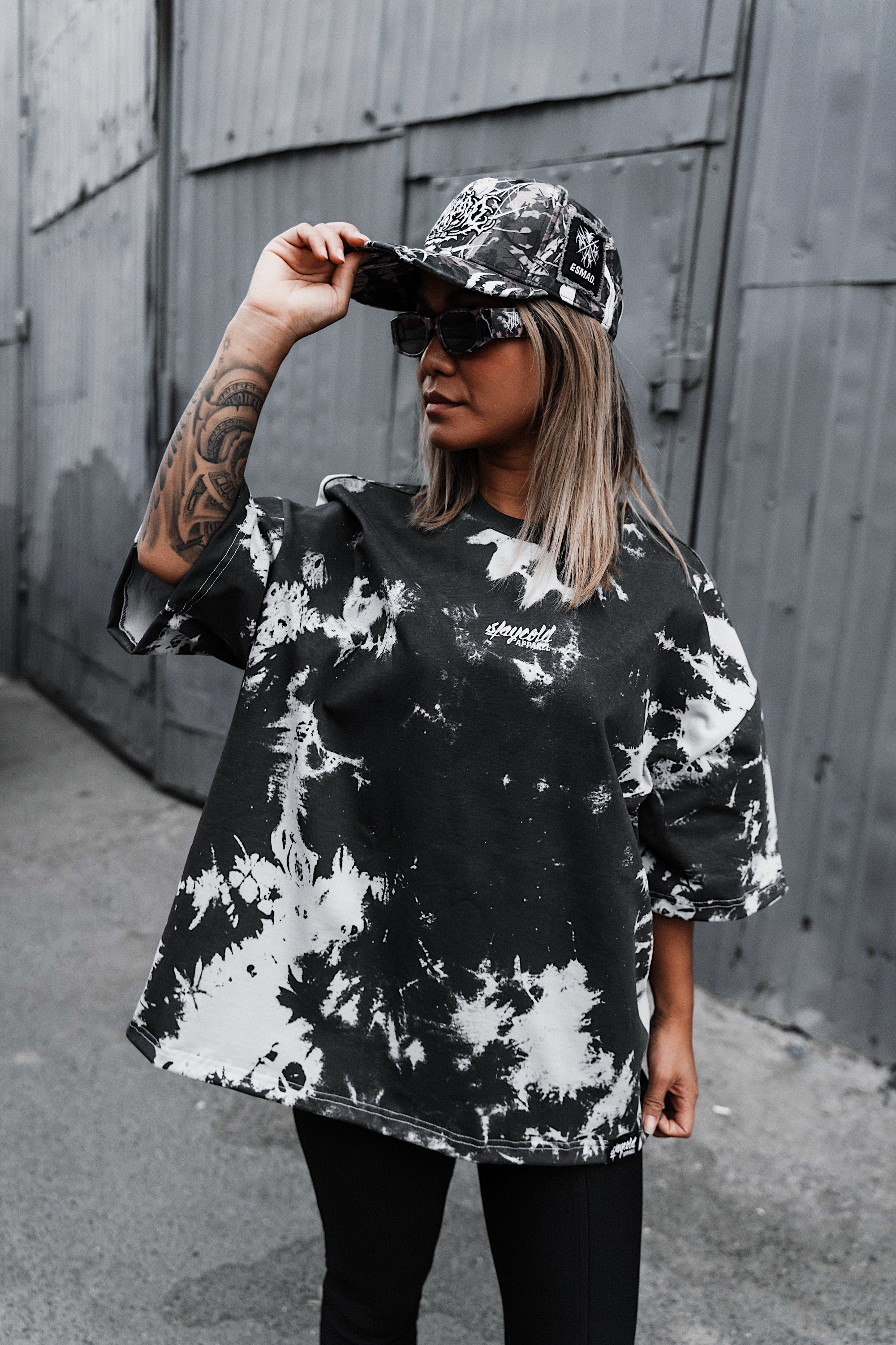 Burn Your Bridges - Oversized T-Shirt (Grey Bleached)