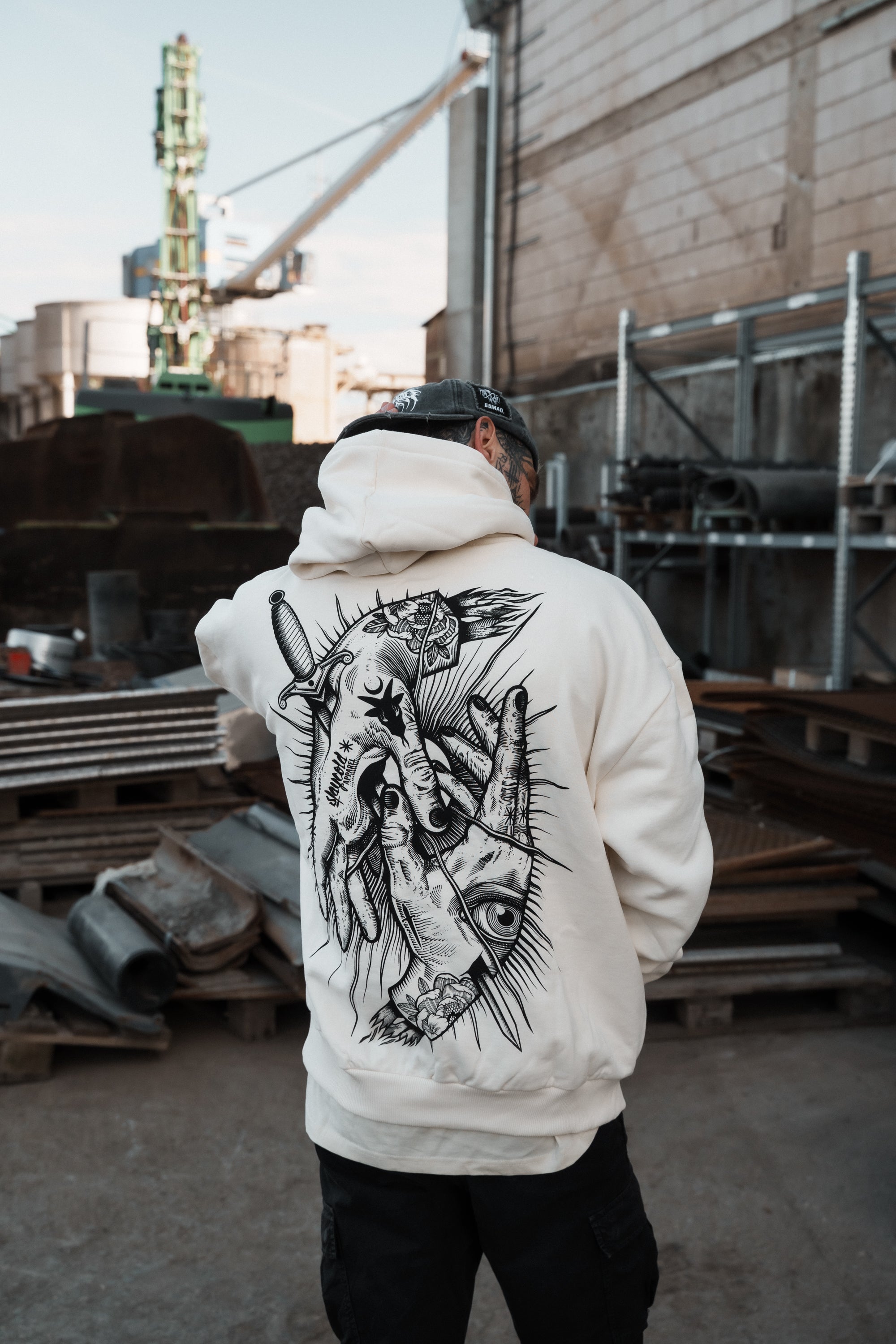 トップス THEREDTHREAD print hoodie 2 toys white THEREDTHREAD / ザ