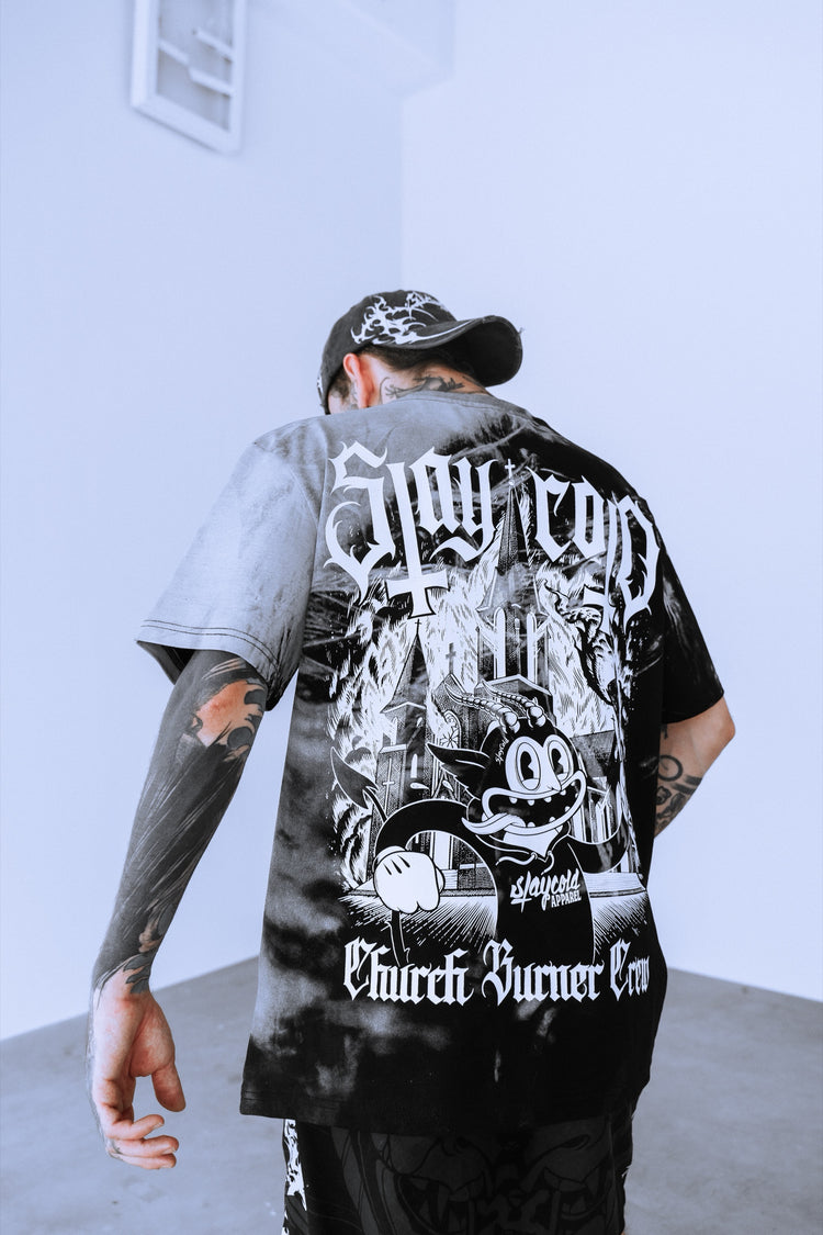 Church Burner Crew - Customized Regular T-Shirt (grey) 200GSM Image 4