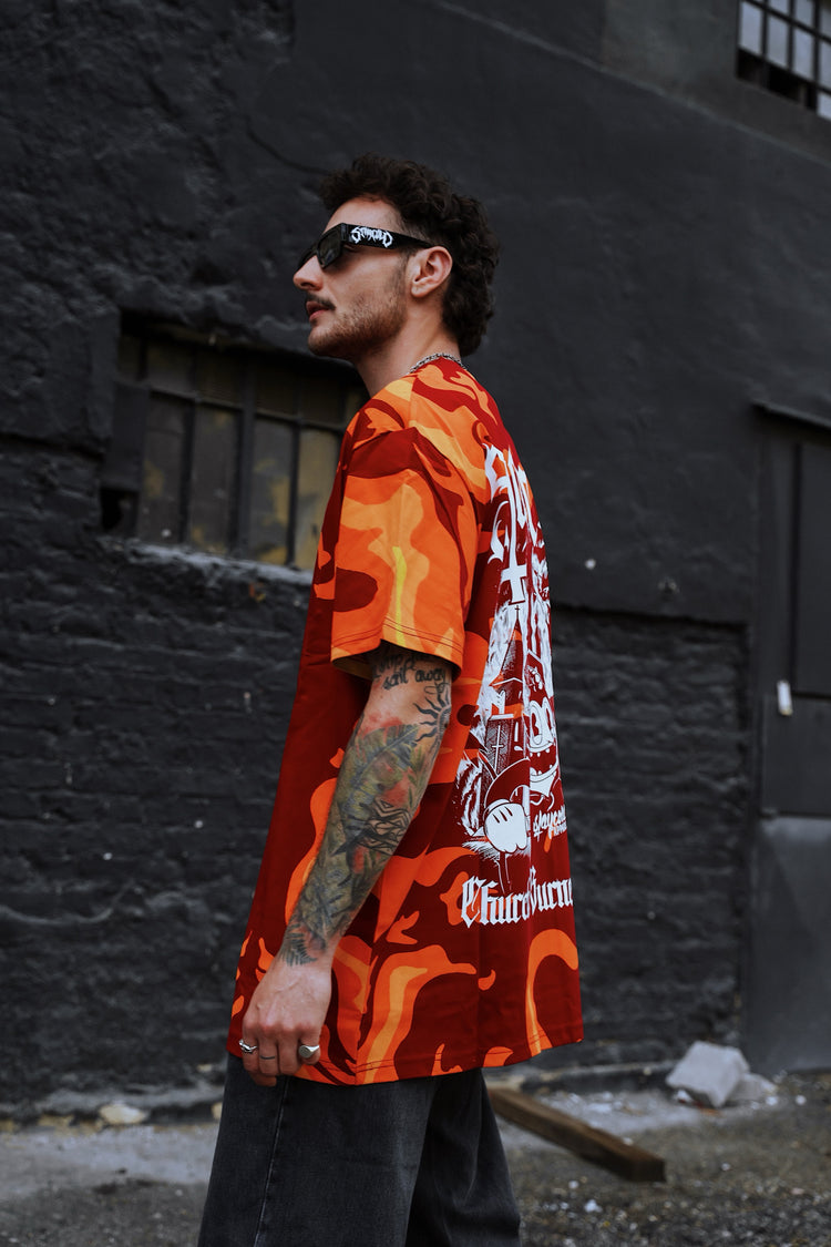 Church Burner Crew - Customized Regular T-Shirt (red) 200GSM Image 5