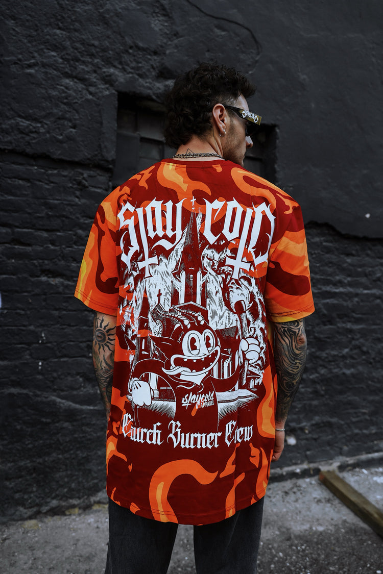 Church Burner Crew - Customized Regular T-Shirt (red) 200GSM Image 1