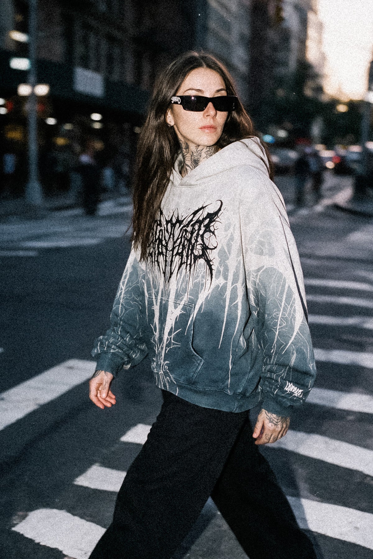 Cold Blooded (Sand Fade) - Heavy Oversized Hoodie (400GSM)