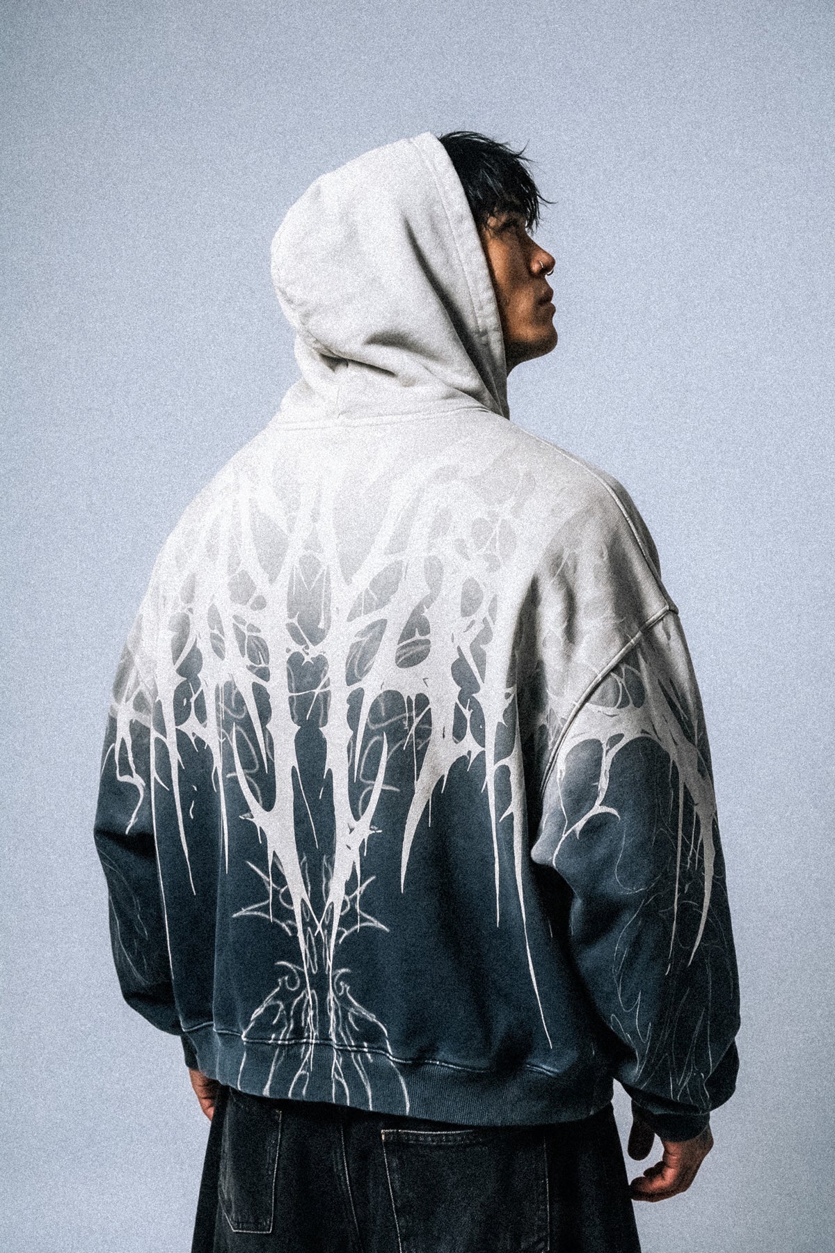 Cold Blooded (Sand Fade) - Heavy Oversized Hoodie (400GSM)