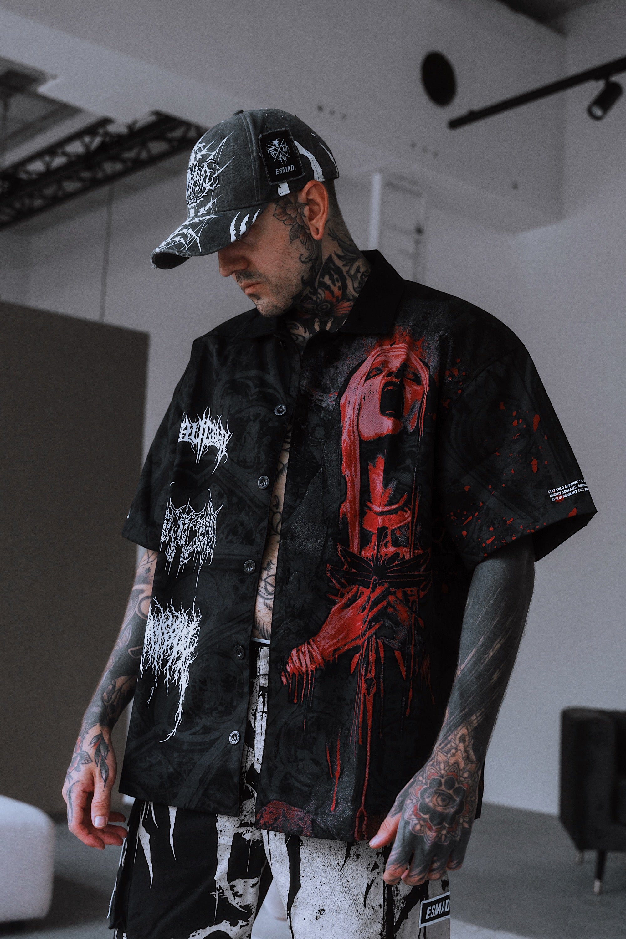 Crown Her In Thorns (Black) - Button Up Shirt