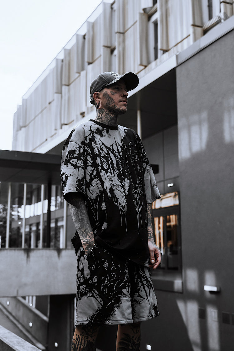 Daggerwave (grey dye) - Oversized T-Shirt (200GSM) Image 6