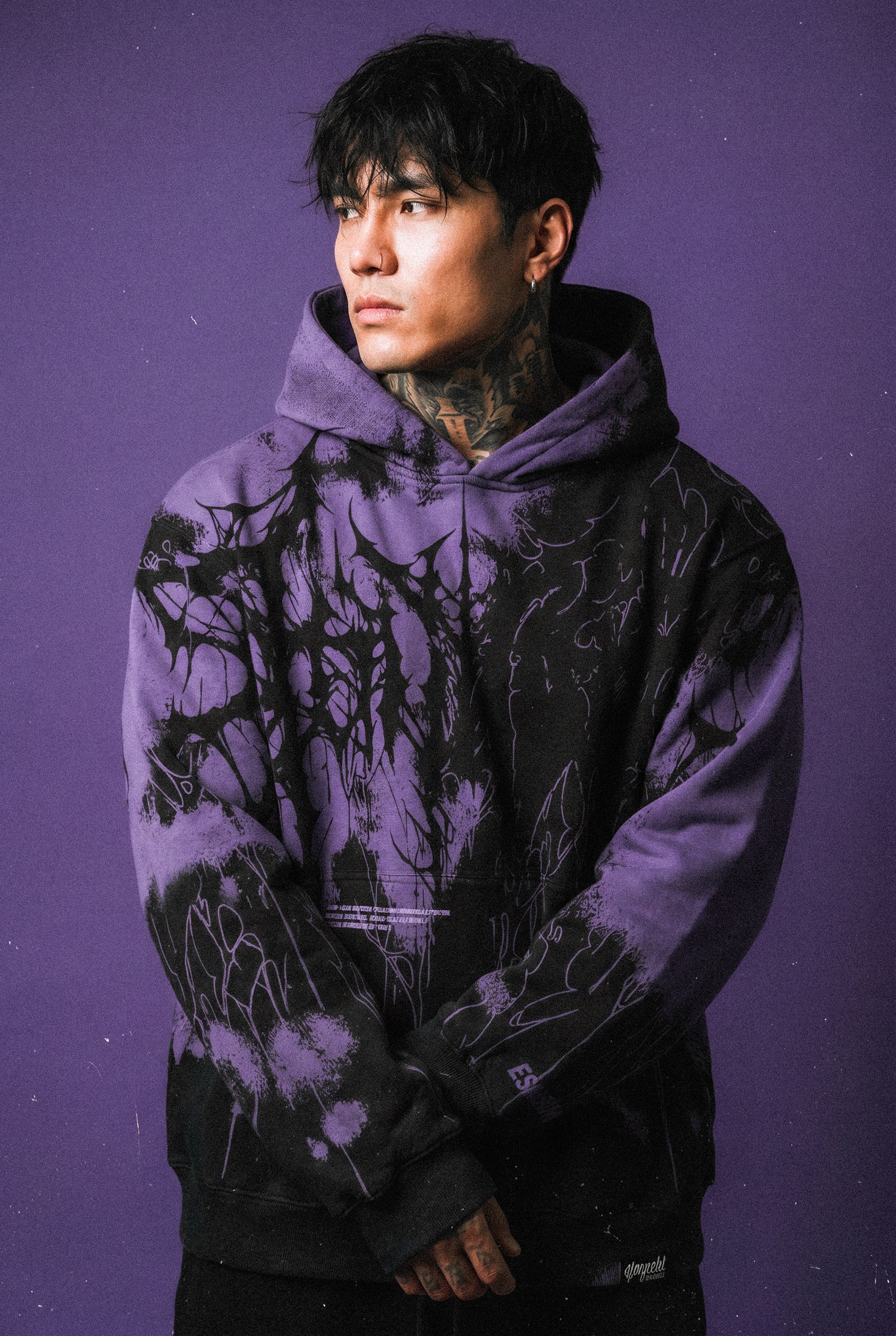 Daggerwave (purple) - Oversized Hoodie (350GSM)