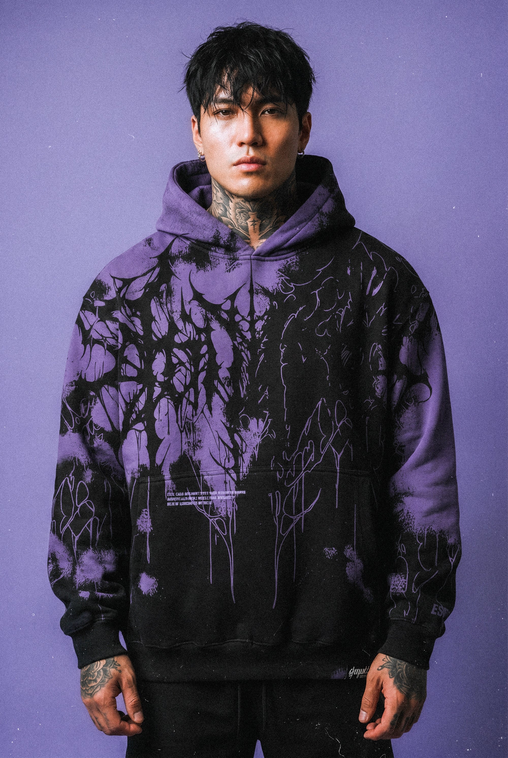 Daggerwave (purple) - Oversized Hoodie (350GSM)