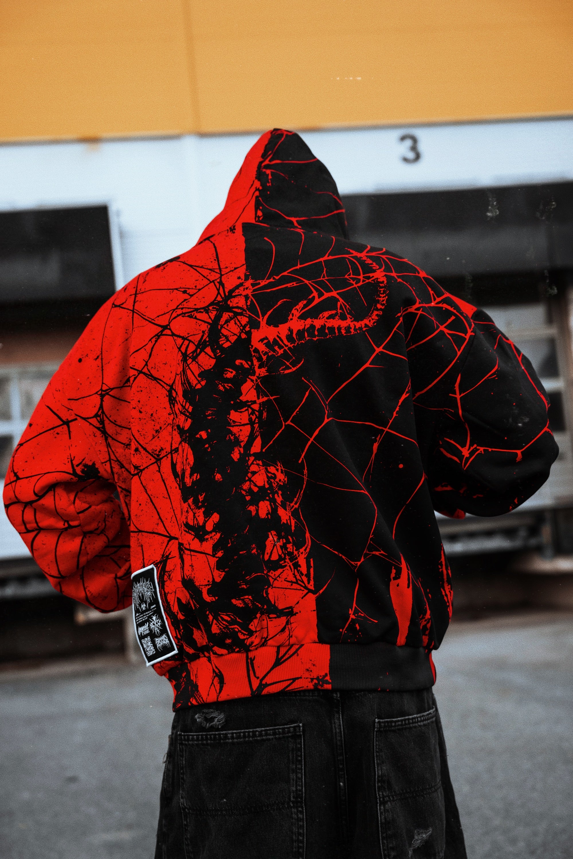 Dissonance (half half) - Heavy Oversized Hoodie (400GSM)