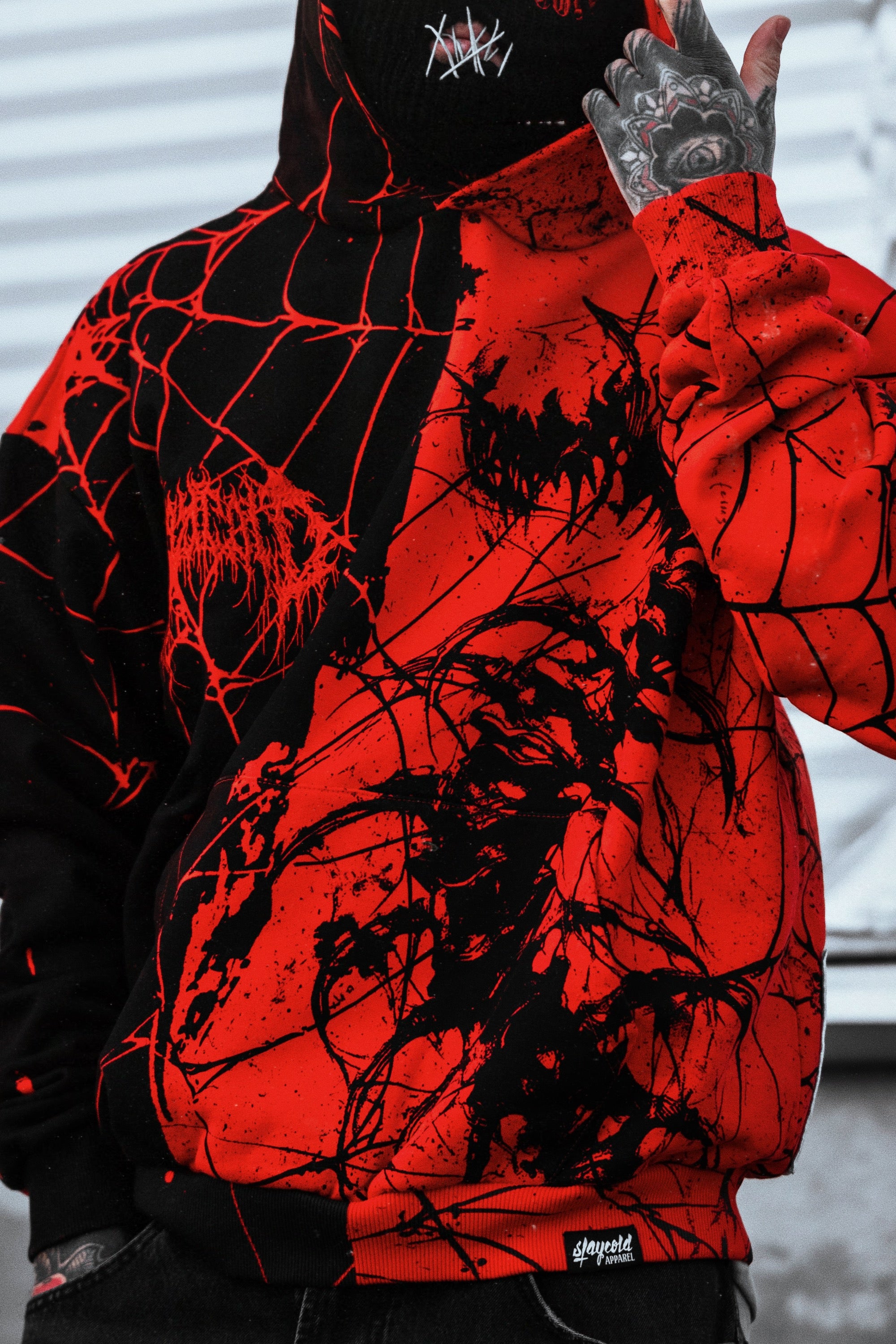 Dissonance (half half) - Heavy Oversized Hoodie (400GSM)