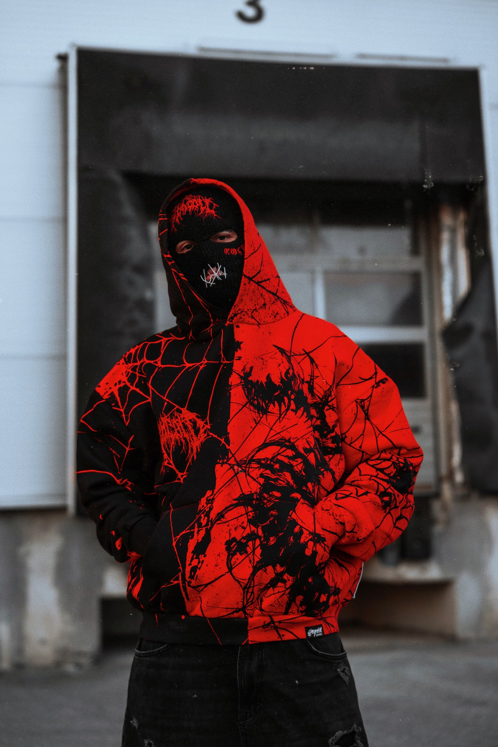 Dissonance (half half) - Heavy Oversized Hoodie (400GSM)