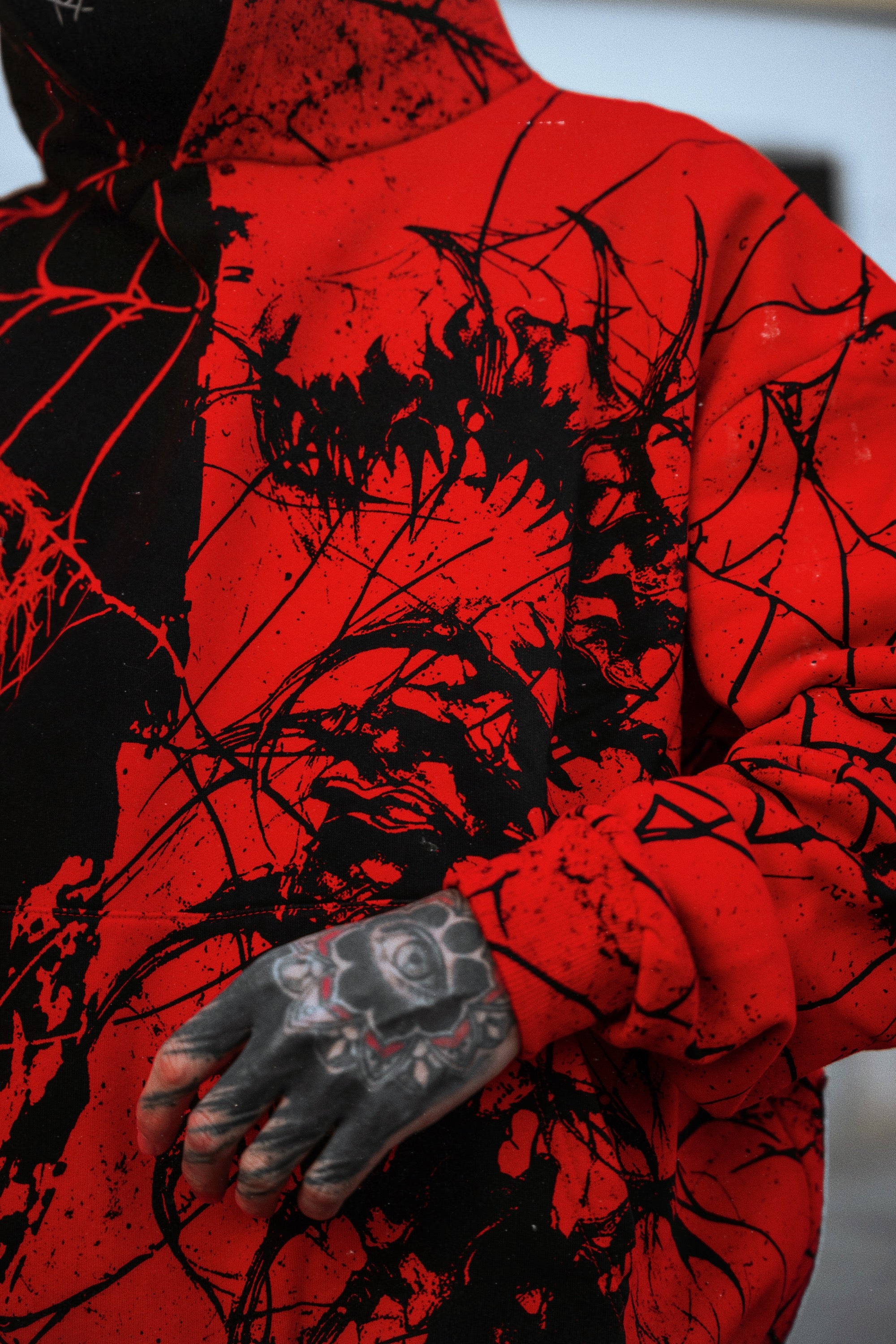 Dissonance (half half) - Heavy Oversized Hoodie (400GSM)