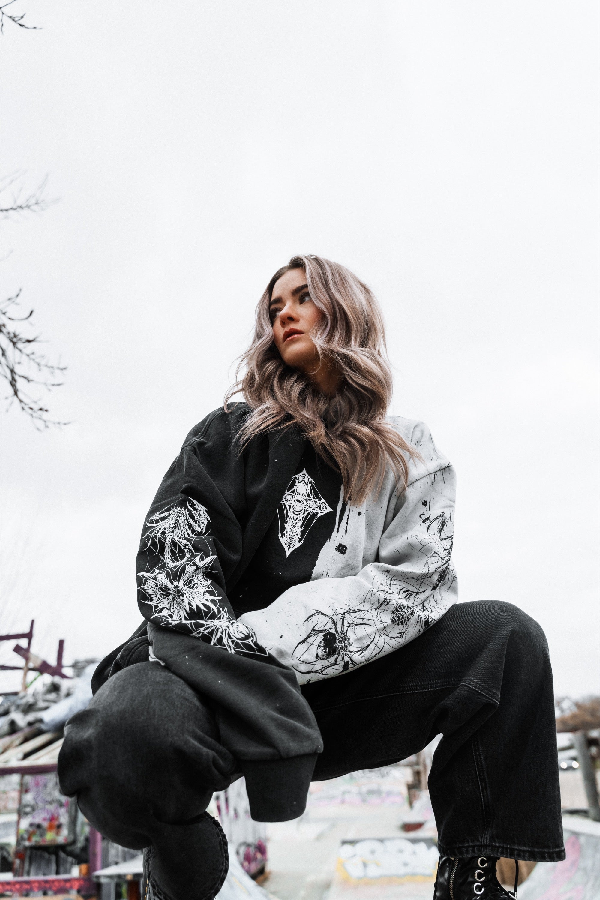 トップス ARMAGEDON DOUBLE SIDE PRINT XL Dragonfly - Oversized Hoodie (350GSM)