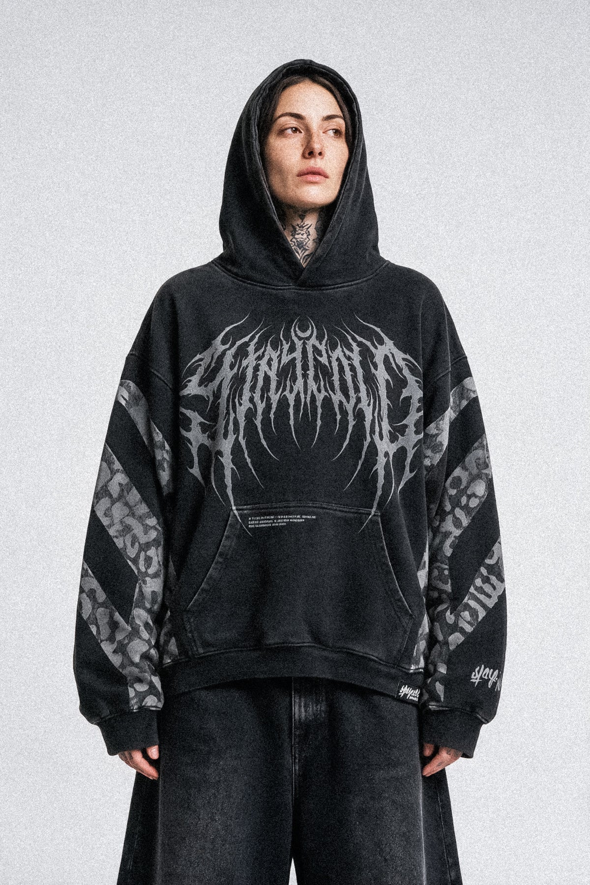 Dreadspawn (Black) - Heavy Oversized Hoodie (400GSM)