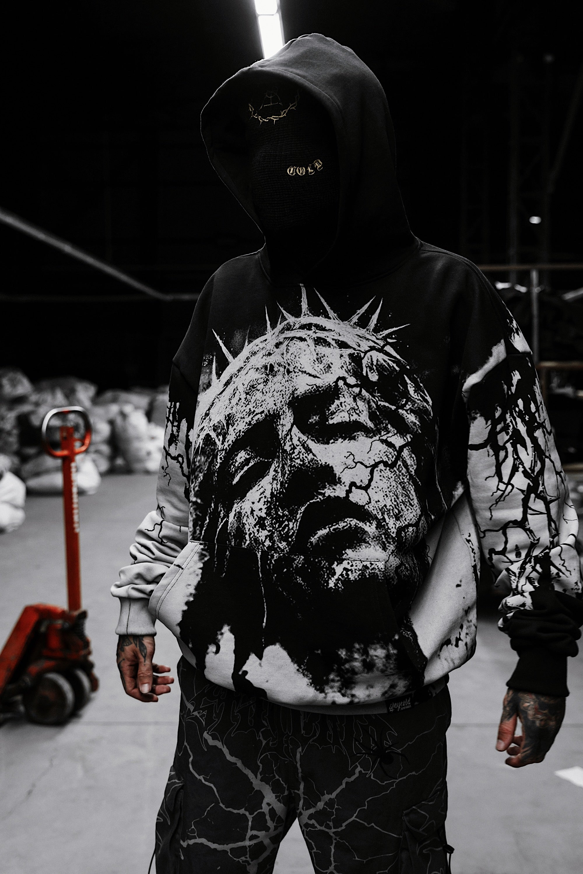 Duskbound (black grey) - Oversized Hoodie (350GSM)