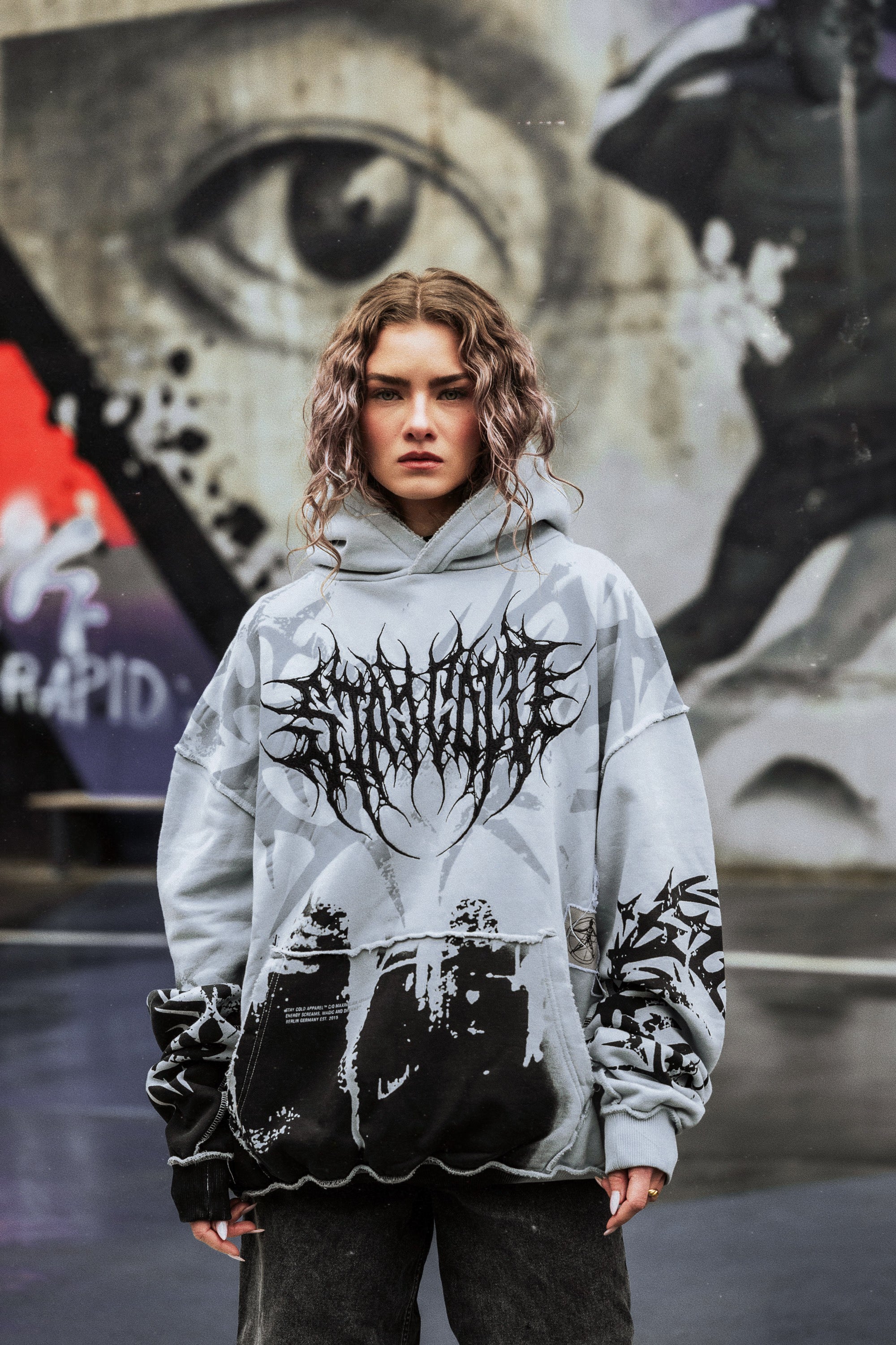 Earthworn (light blue) - Heavy Oversized Hoodie (400GSM)