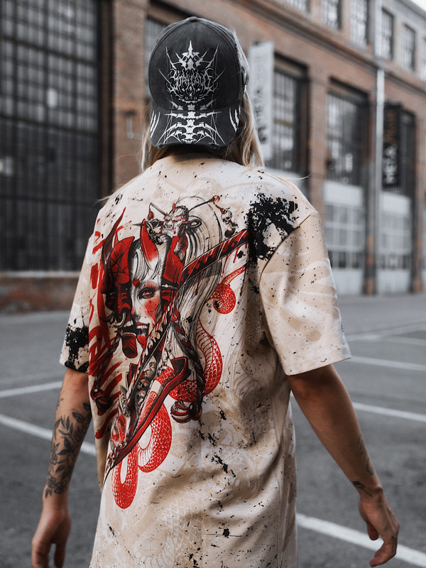 Fashion Kill (peach) - Regular T-Shirt (200GSM) Lifestyle Image