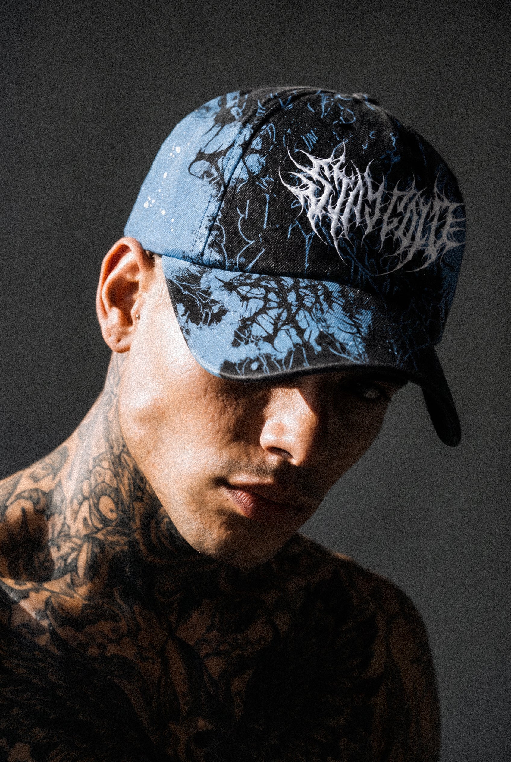 Frozen Veins (Blue) - Distressed Baseball Cap