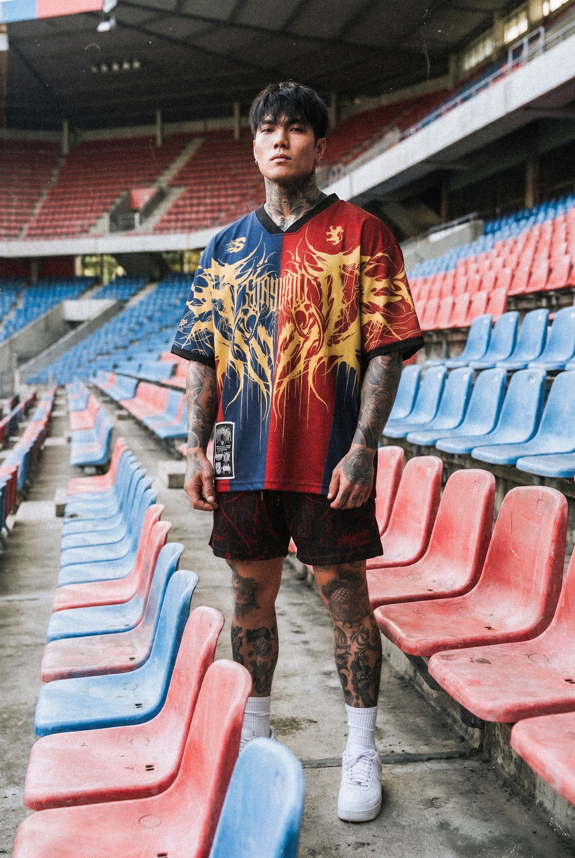 Garnet (allover) - Oversized Jersey (260GSM)