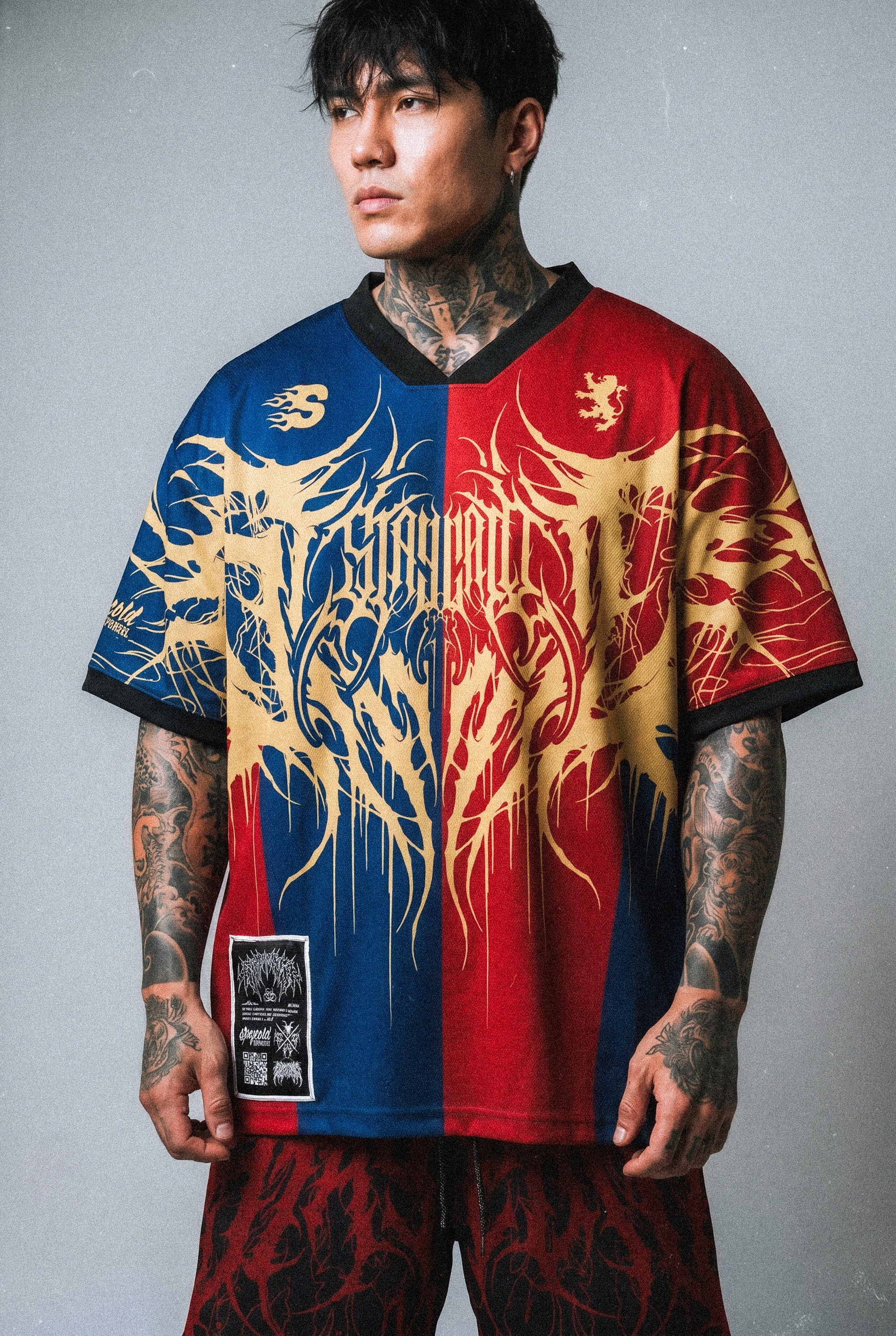 Garnet (allover) - Oversized Jersey (260GSM)