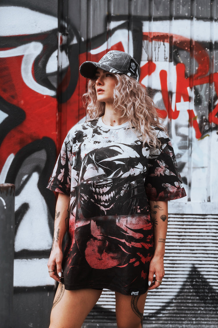 Ghoulgrin (custom) - Oversized T-Shirt (200GSM) Image 4