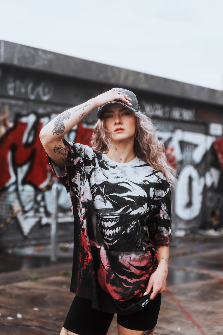 Ghoulgrin (custom) - Oversized T-Shirt (200GSM) Image 5