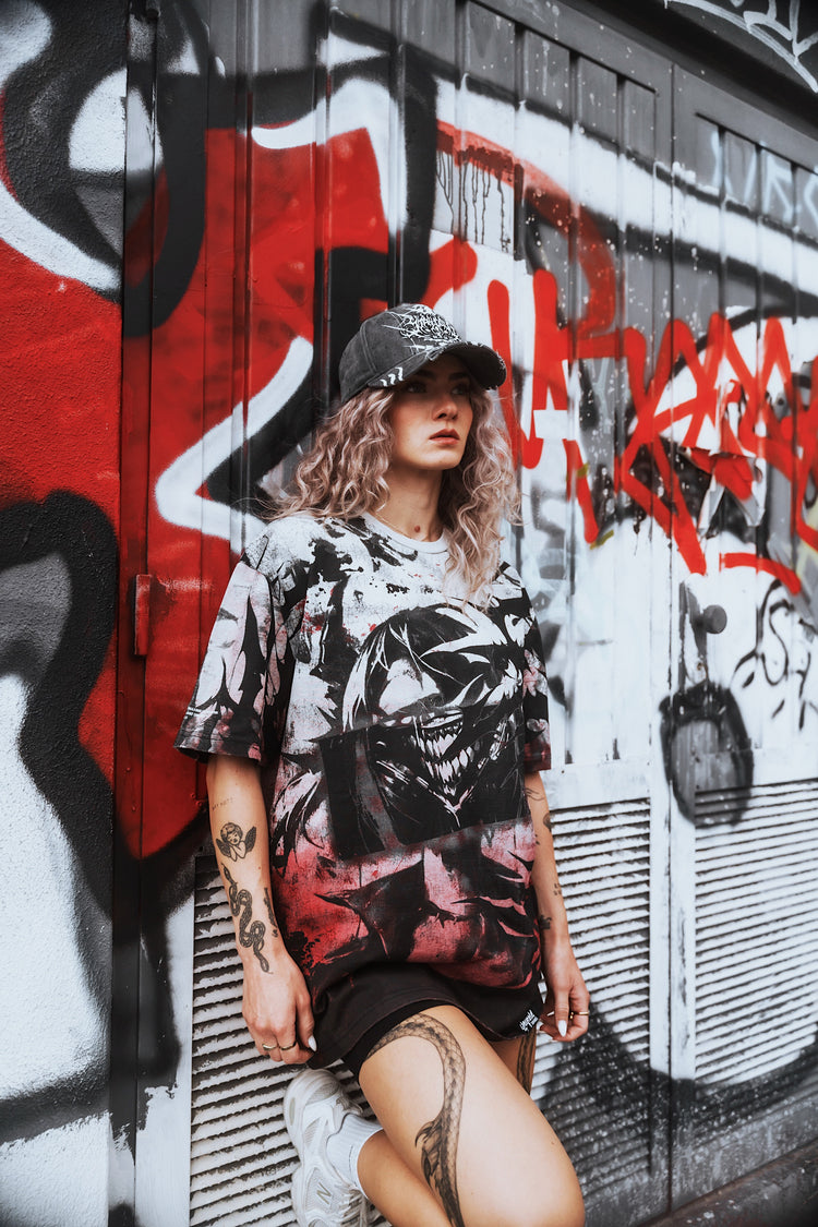 Ghoulgrin (custom) - Oversized T-Shirt (200GSM) Image 6