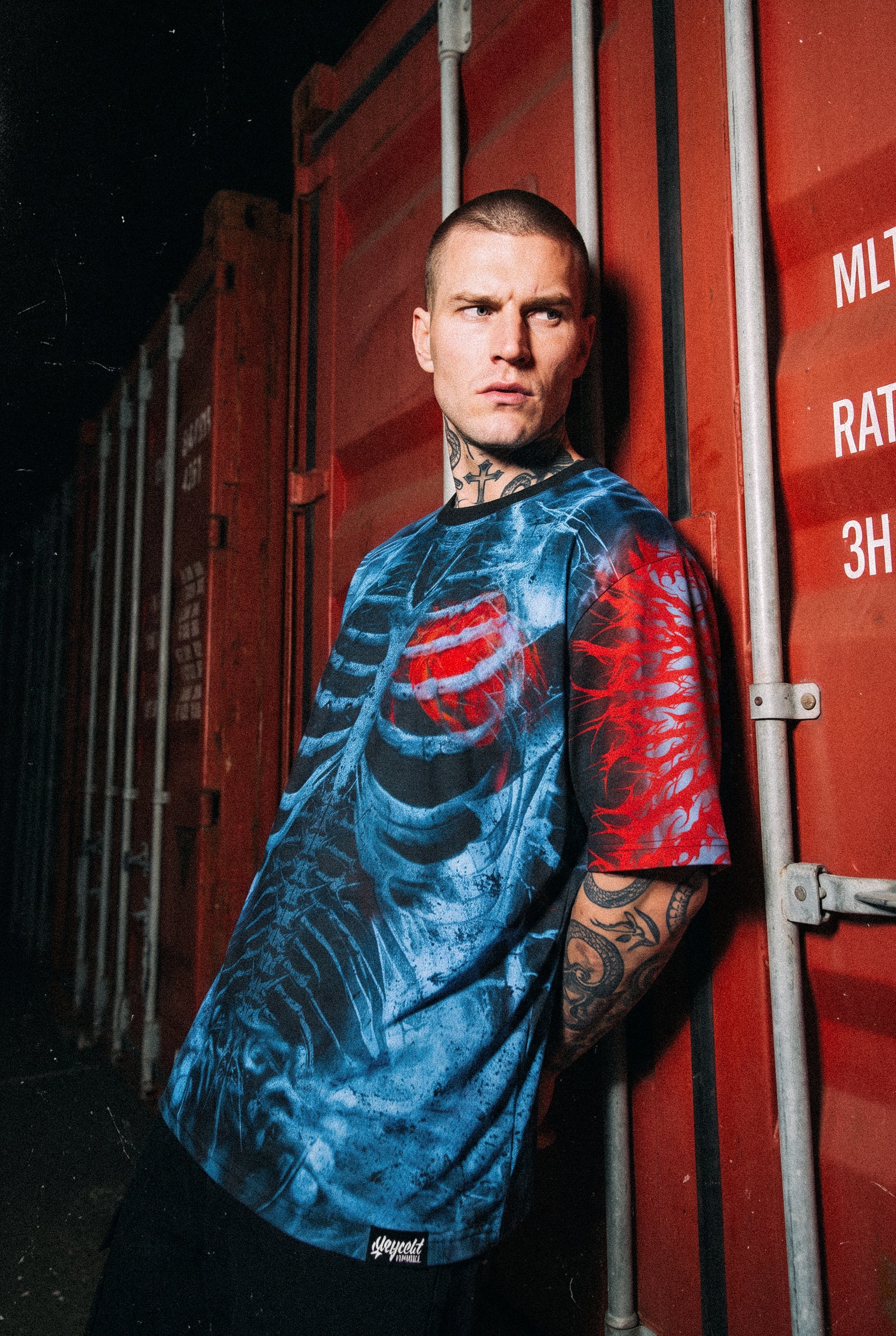 Glass Bones (Blue) - Oversized T-Shirt (200GSM)
