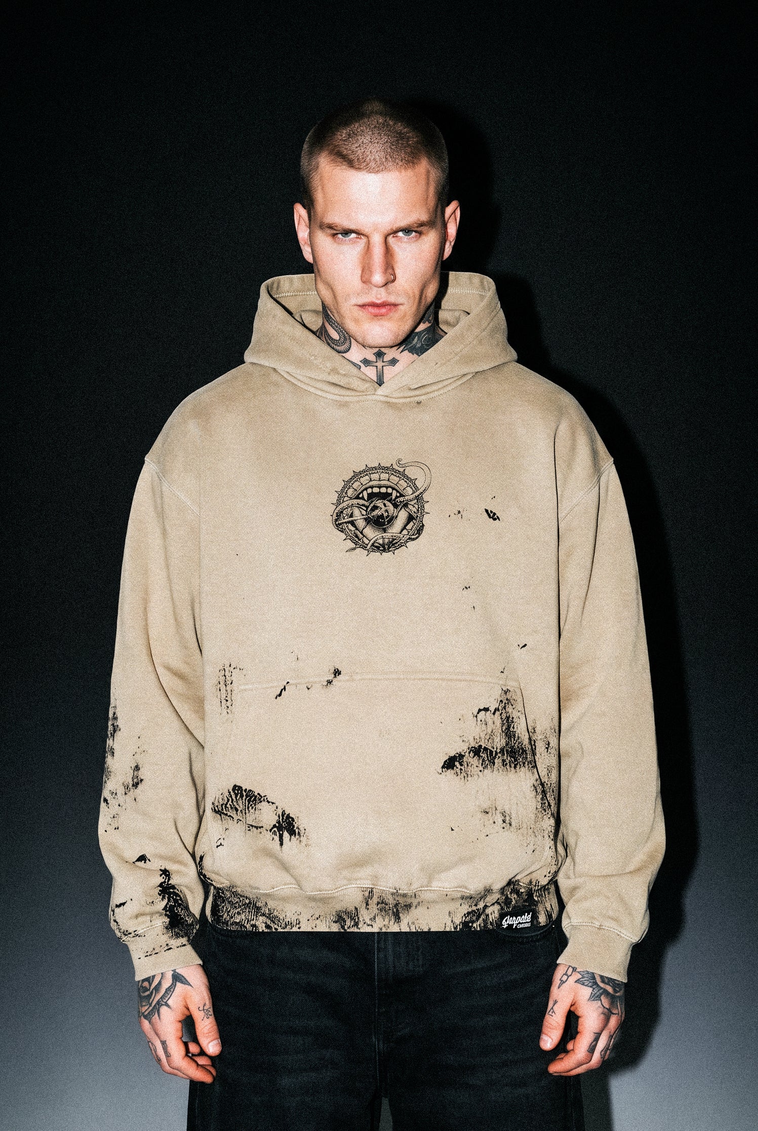 Gravewire (beige) - Oversized Hoodie (350GSM)