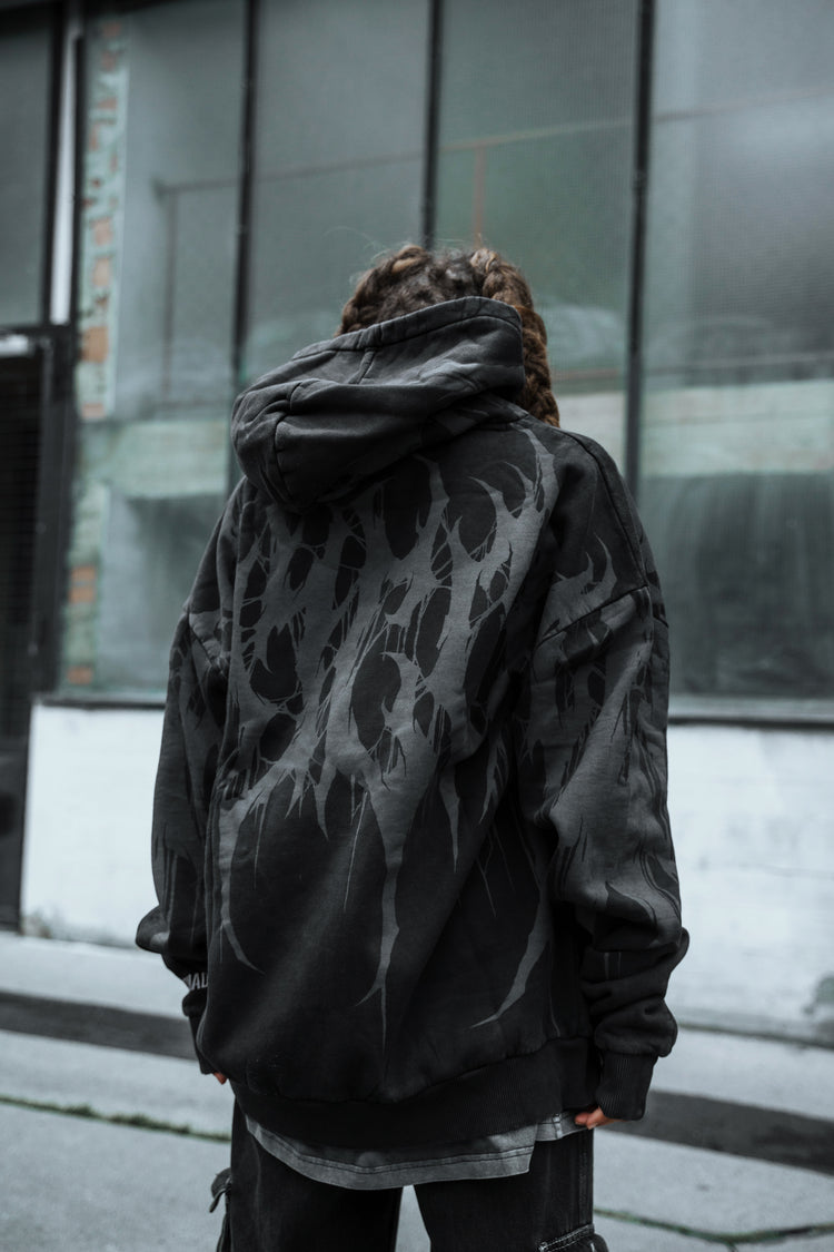 Grimfall - Heavy Oversized Hoodie (Acid Washed) 400GSM Image 2