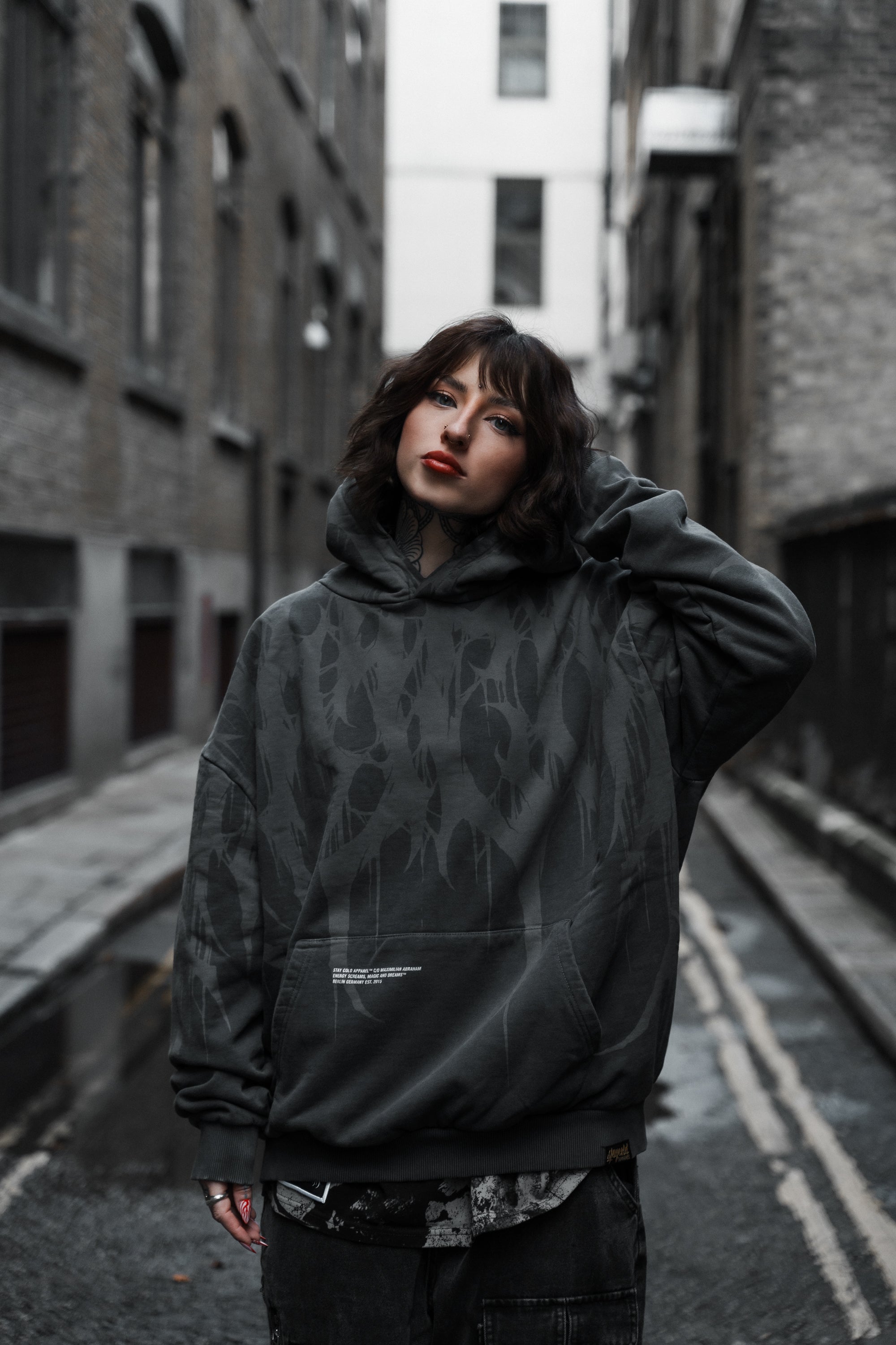 Grimfall - Heavy Oversized Hoodie (Acid Washed) 400GSM