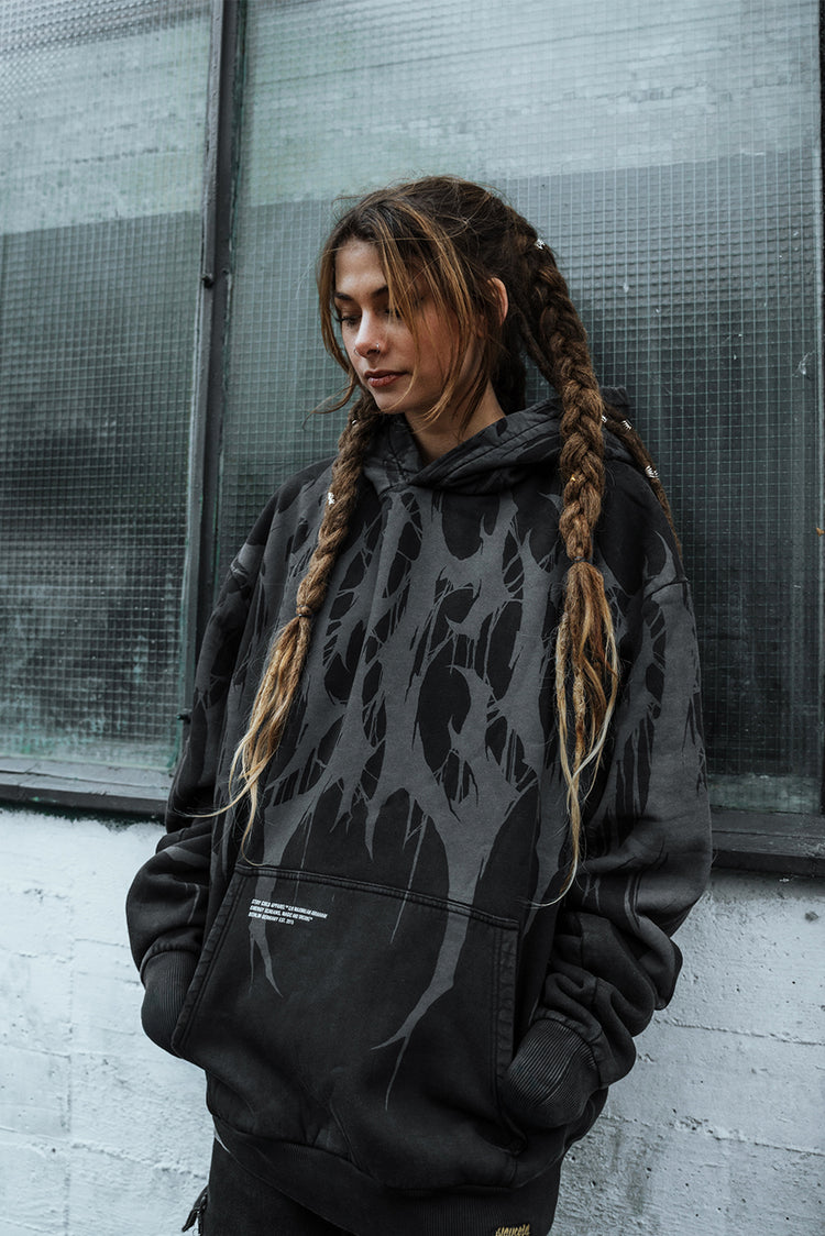 Grimfall - Heavy Oversized Hoodie (Acid Washed) 400GSM Image 1