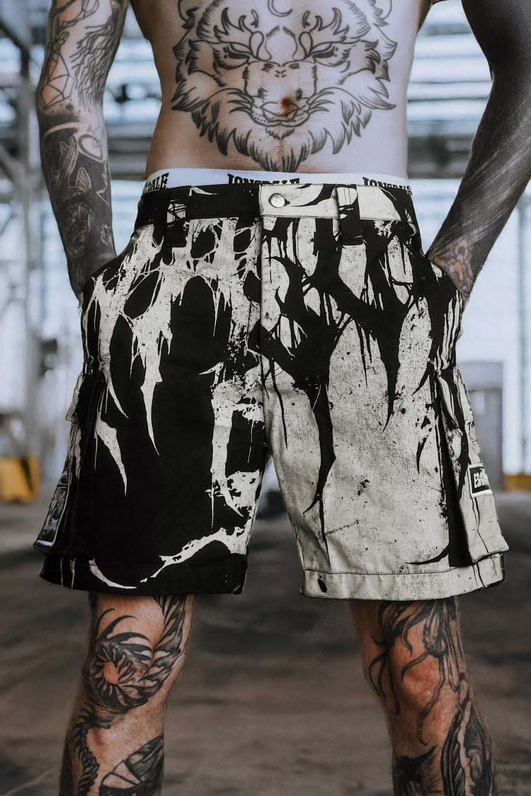 Grimfall (Half Half) - Cargo Shorts (260GSM) Image 5
