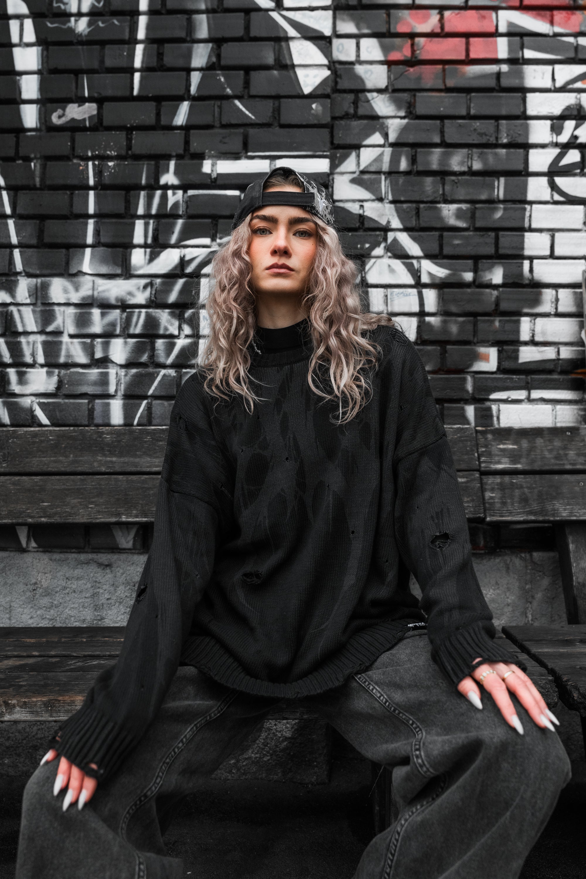 Grimfall (dark grey) - Knit Sweater (600GSM)