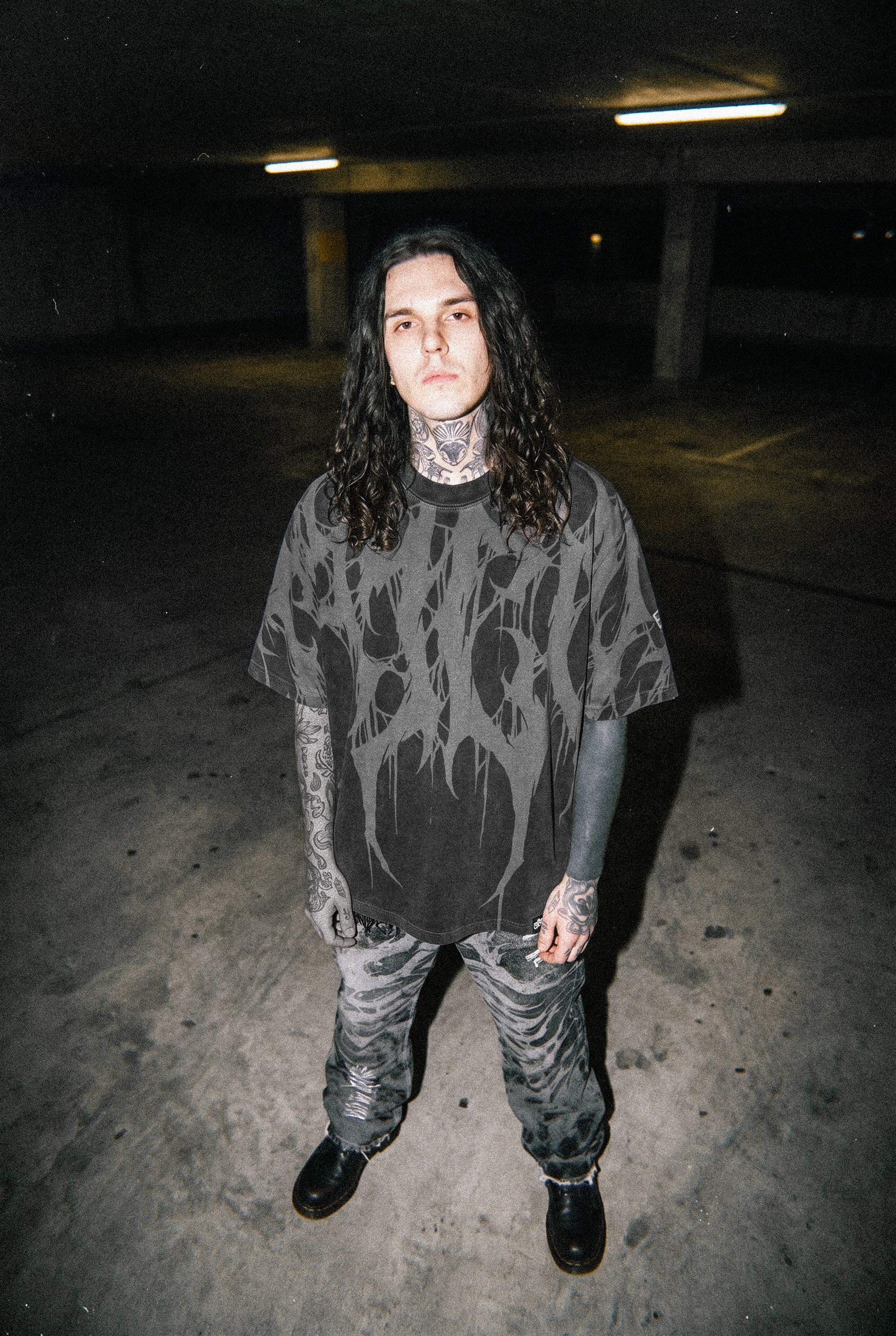 Grimfall (acid washed) - Heavy Oversized T-Shirt (250GSM)