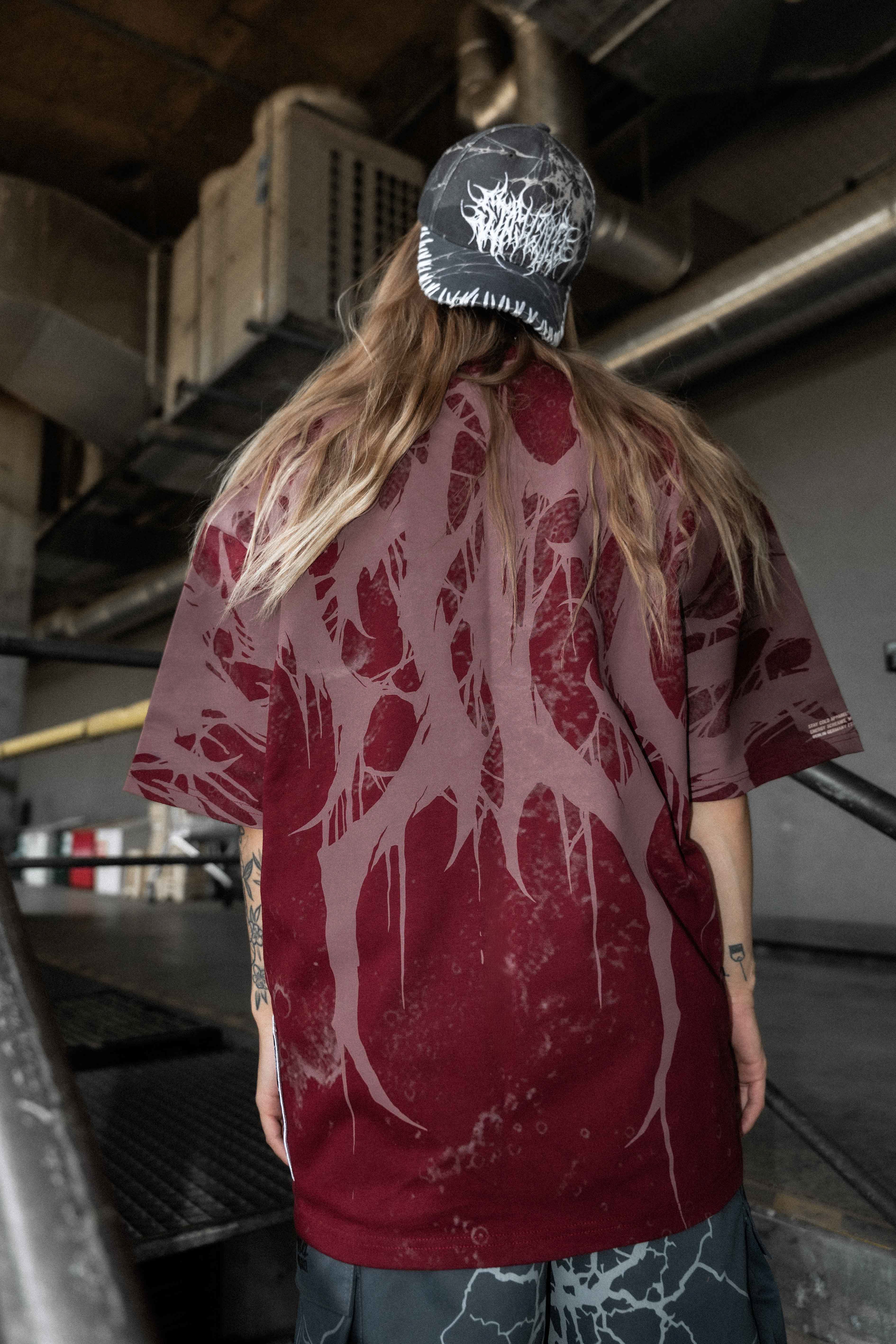 Grimfall (rusty red) - Heavy Oversized T-Shirt (250GSM)