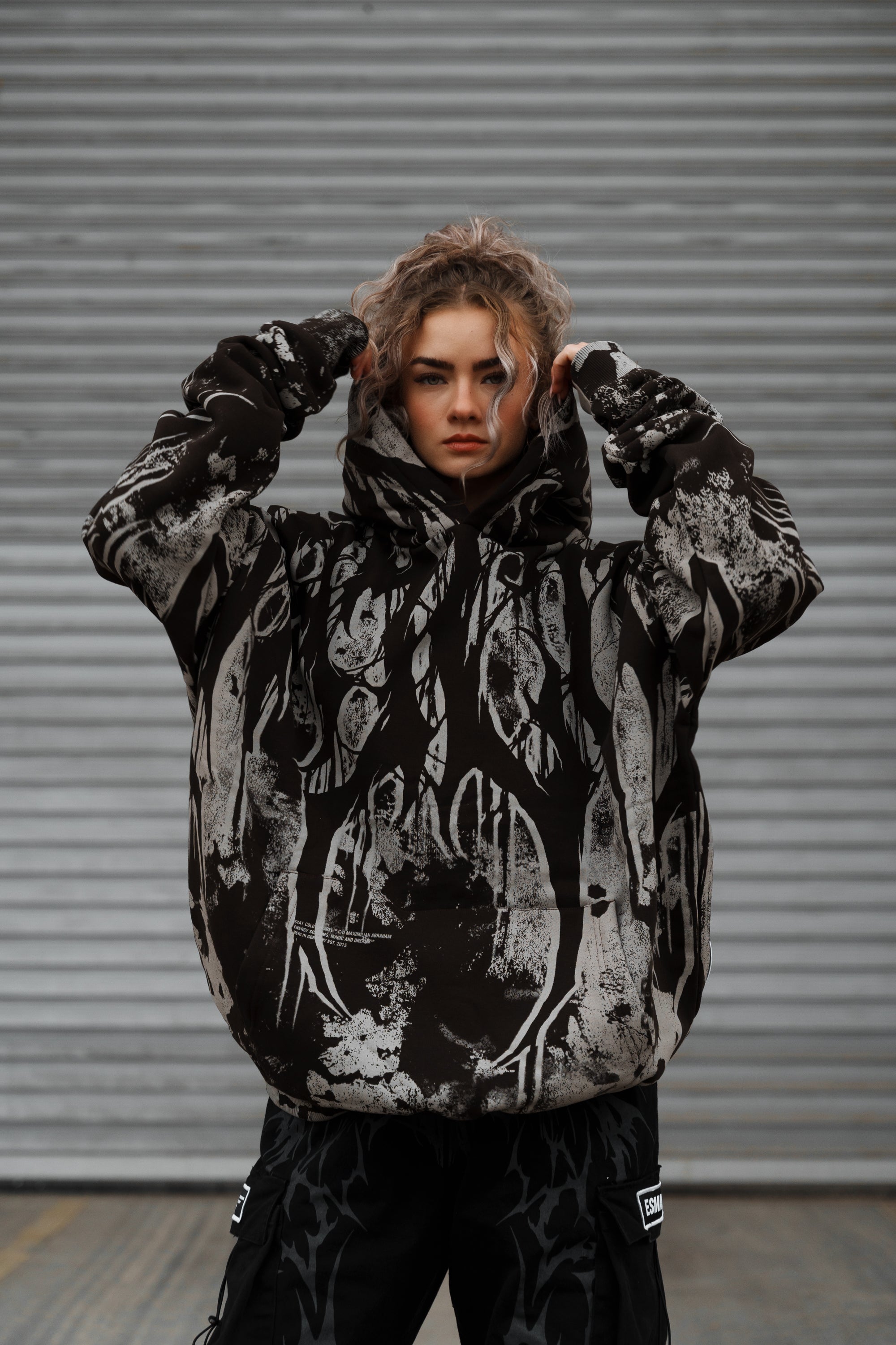 Grimfall (sandstone) - Heavy Oversized Hoodie (400GSM)