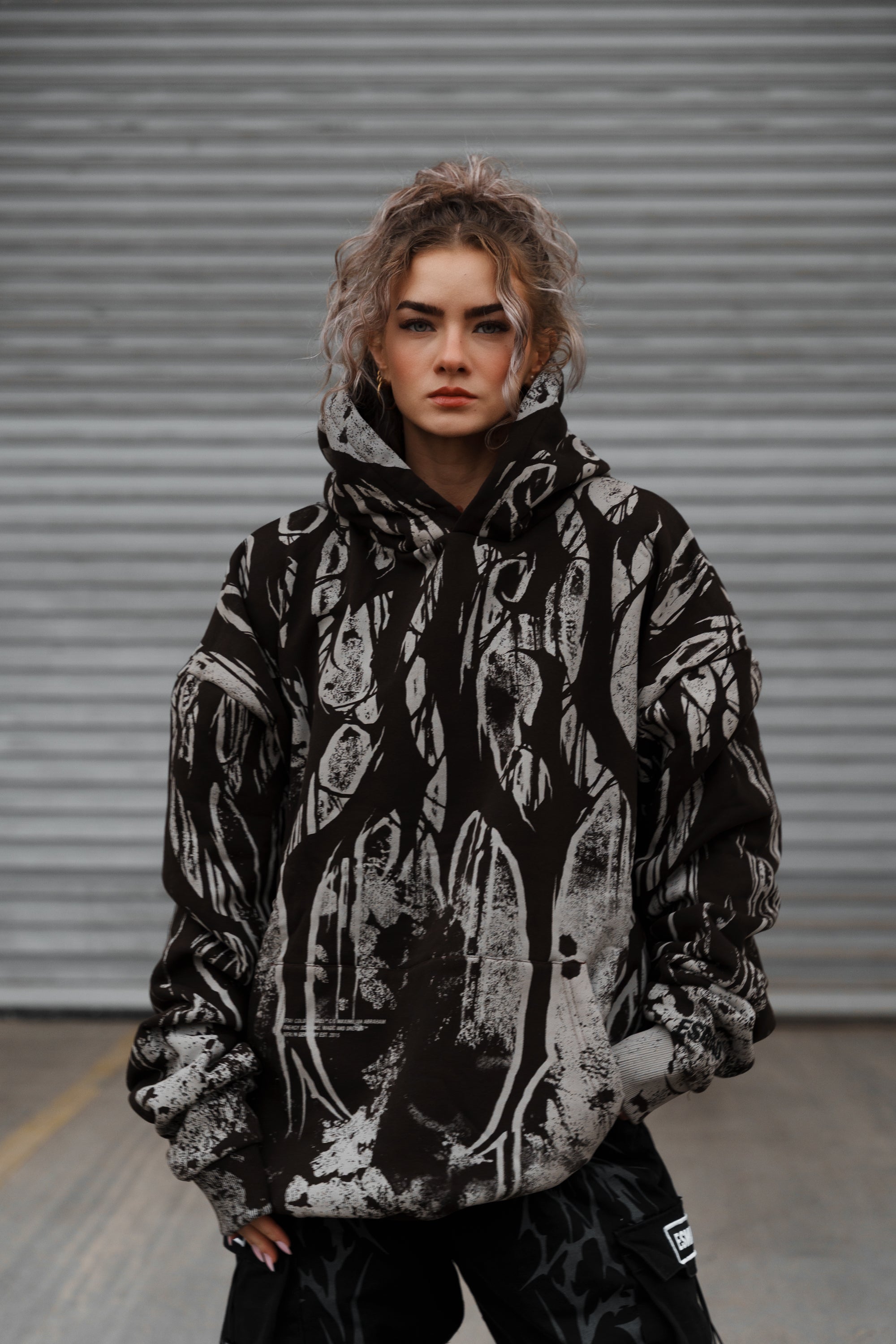 Grimfall (sandstone) - Heavy Oversized Hoodie (400GSM)