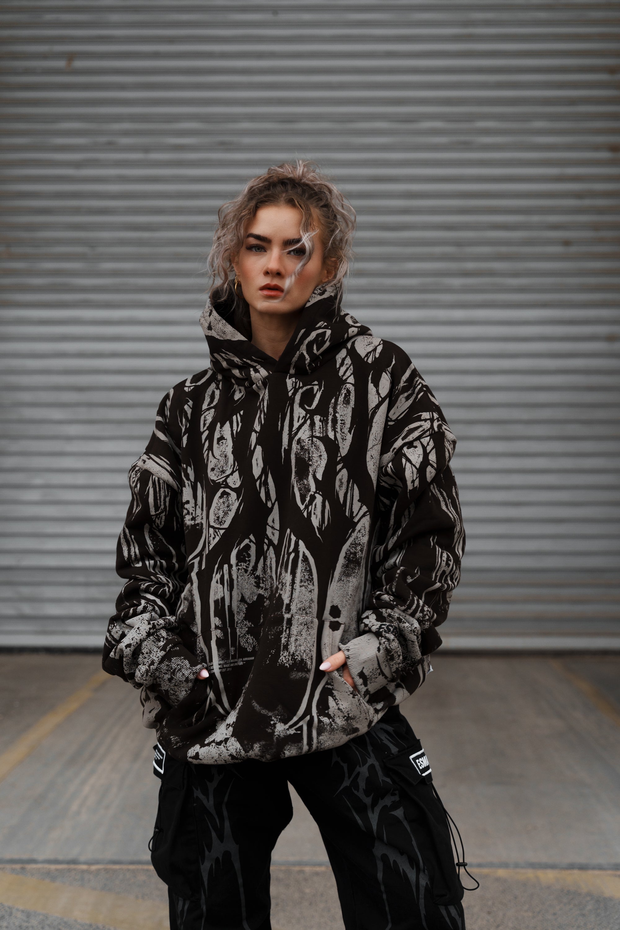 Grimfall (sandstone) - Heavy Oversized Hoodie (400GSM)