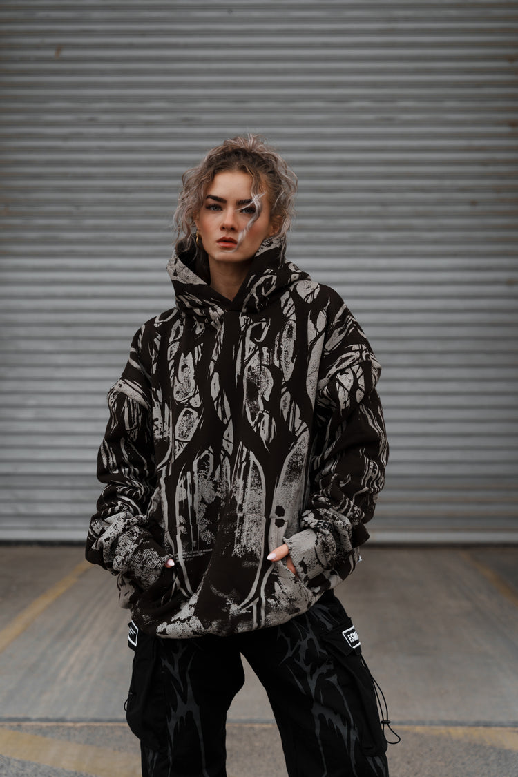 Grimfall (sandstone) - Heavy Oversized Hoodie (400GSM) Image 7
