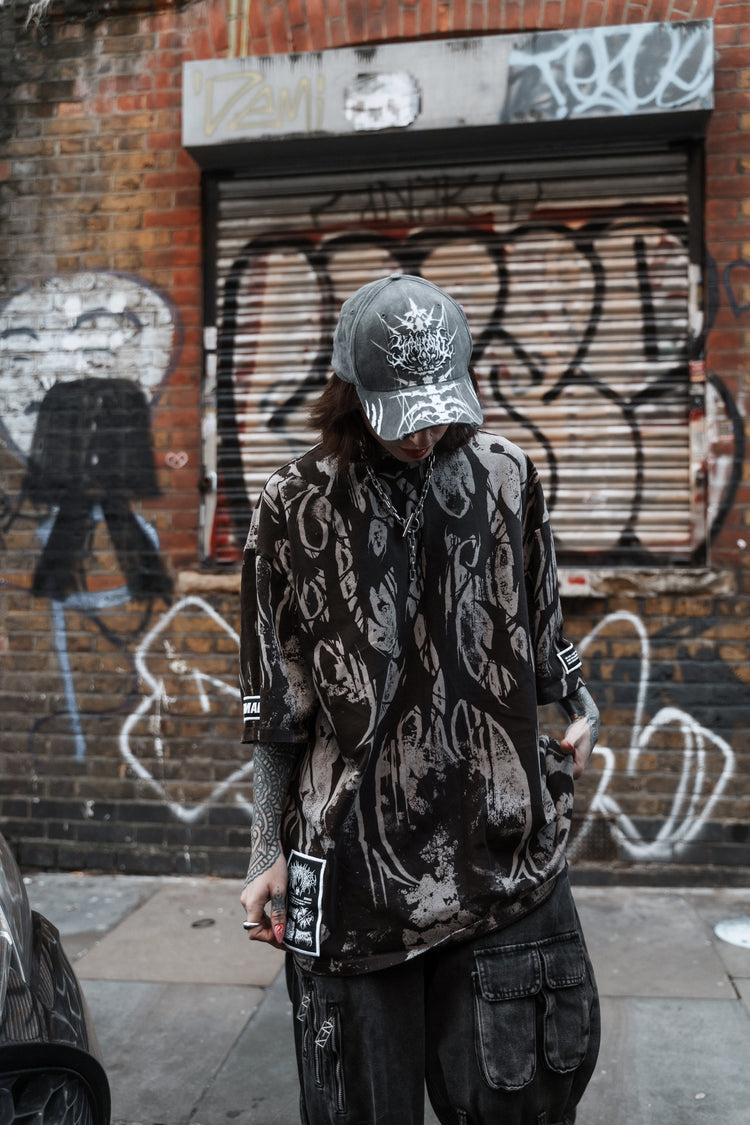 Grimfall (sandstone) - Heavy Oversized T-Shirt (250GSM) Image 5