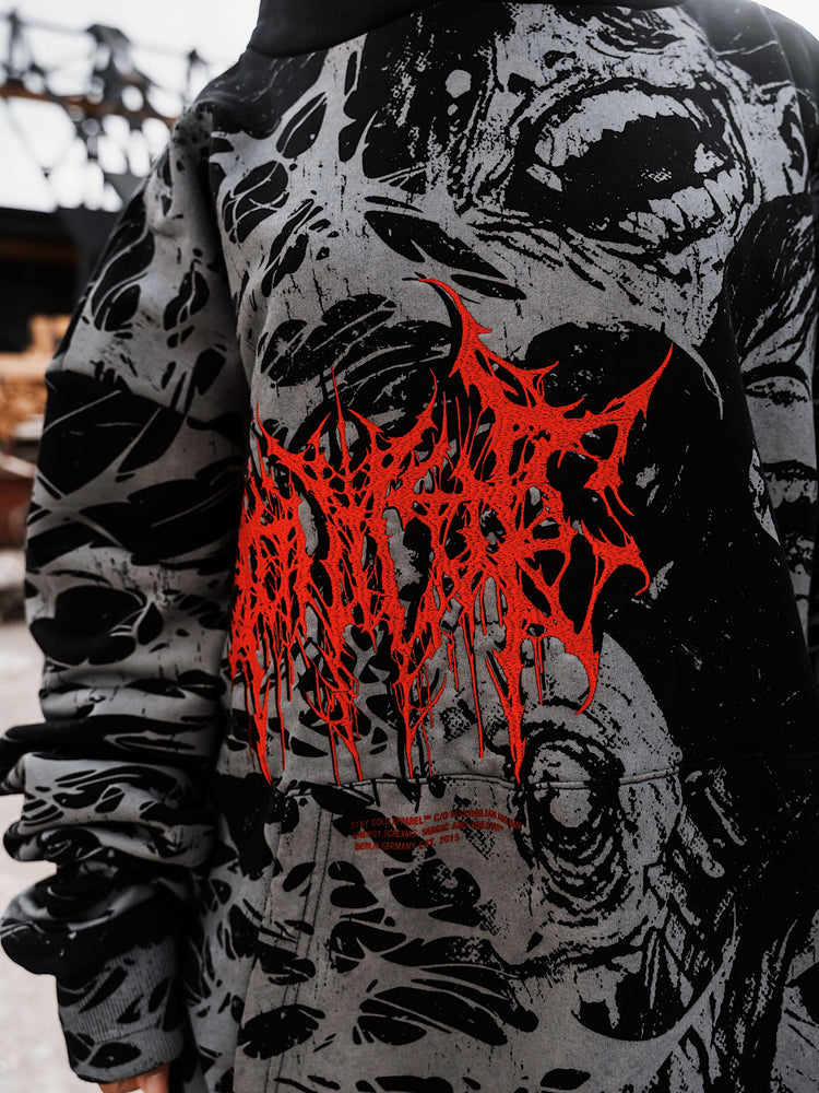 Grinfrost (black) - Oversized Hoodie (350GSM) Image 4