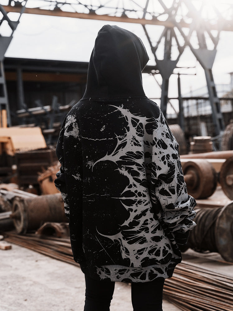 Grinfrost (black) - Oversized Hoodie (350GSM) Image 3