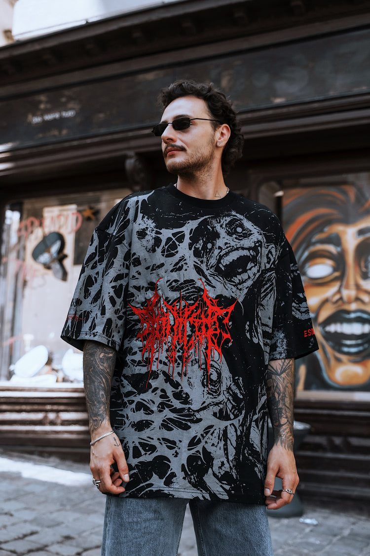 Grinfrost (black) - Oversized T-Shirt (200GSM) Image 1